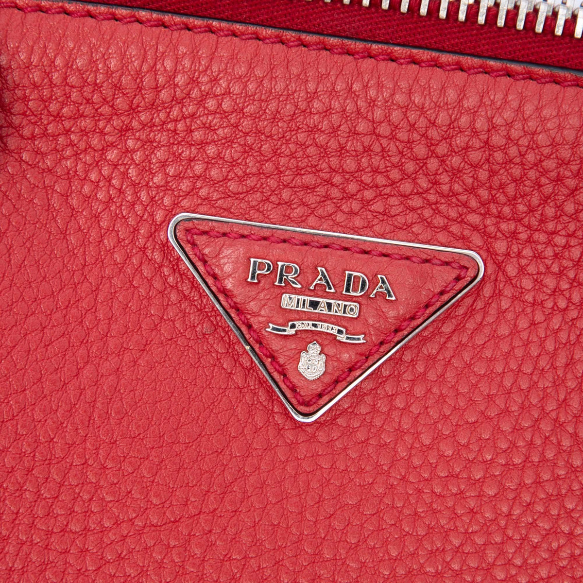 Prada Vitello Daino Double Handle Satchel