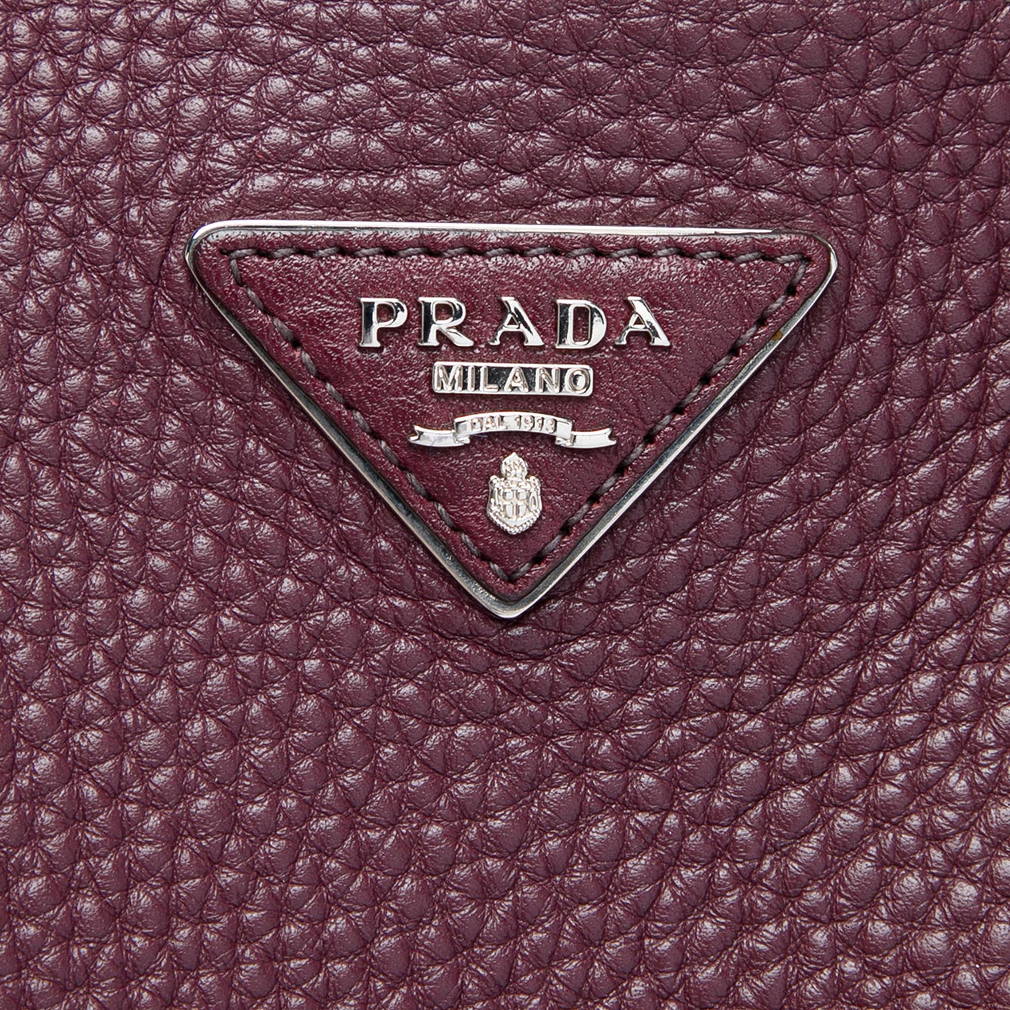 Prada Vitello Daino Double Handle Tote