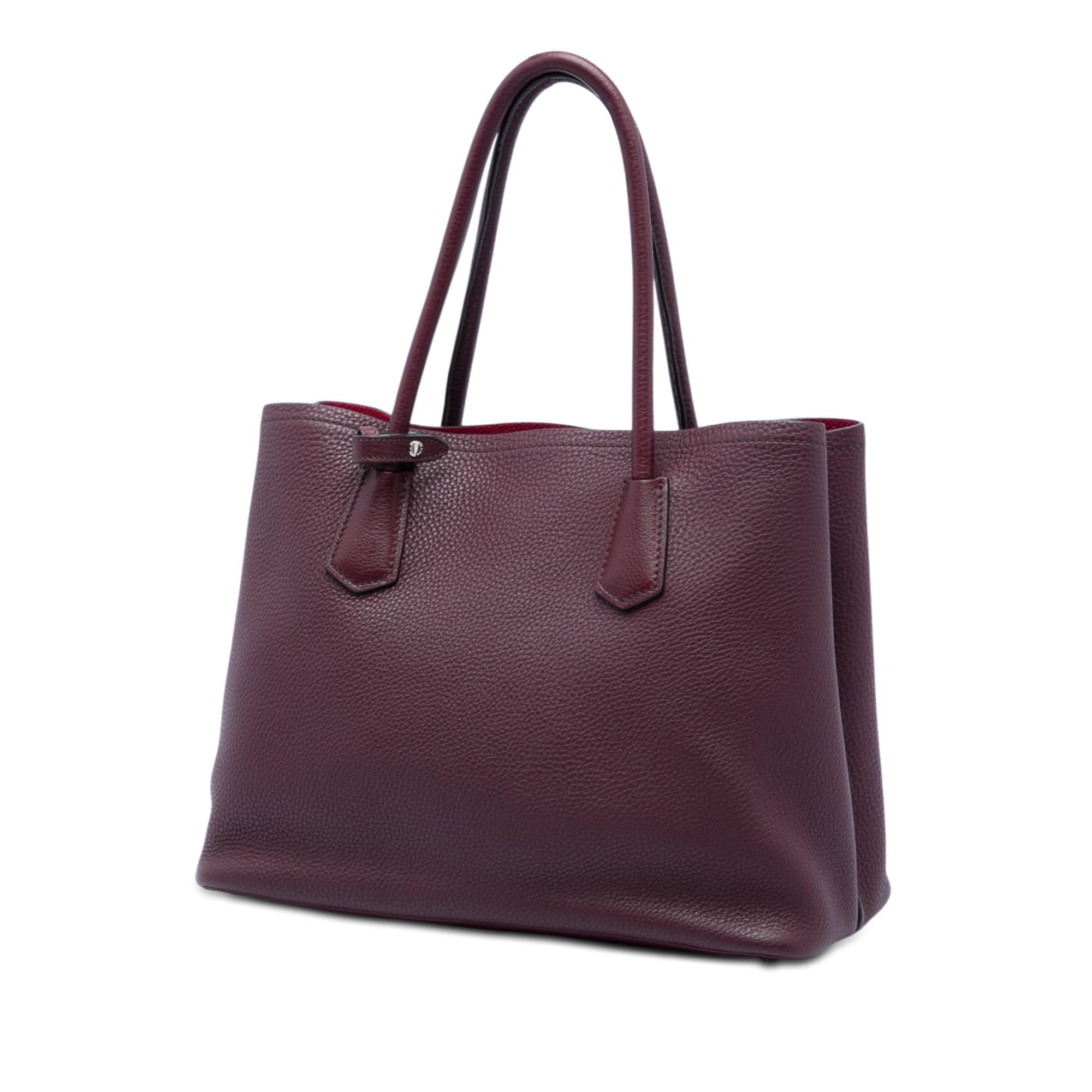 Prada Vitello Daino Double Handle Tote