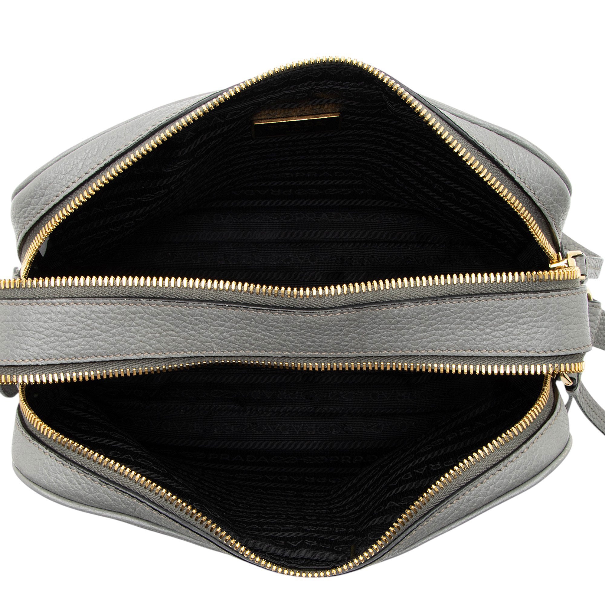 Prada Vitello Daino Double Zip Camera Bag