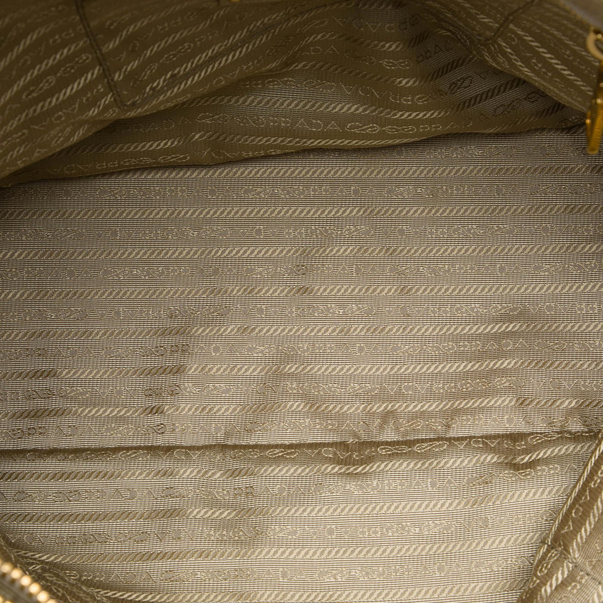 Prada Vitello Daino Double Zip Convertible Tote