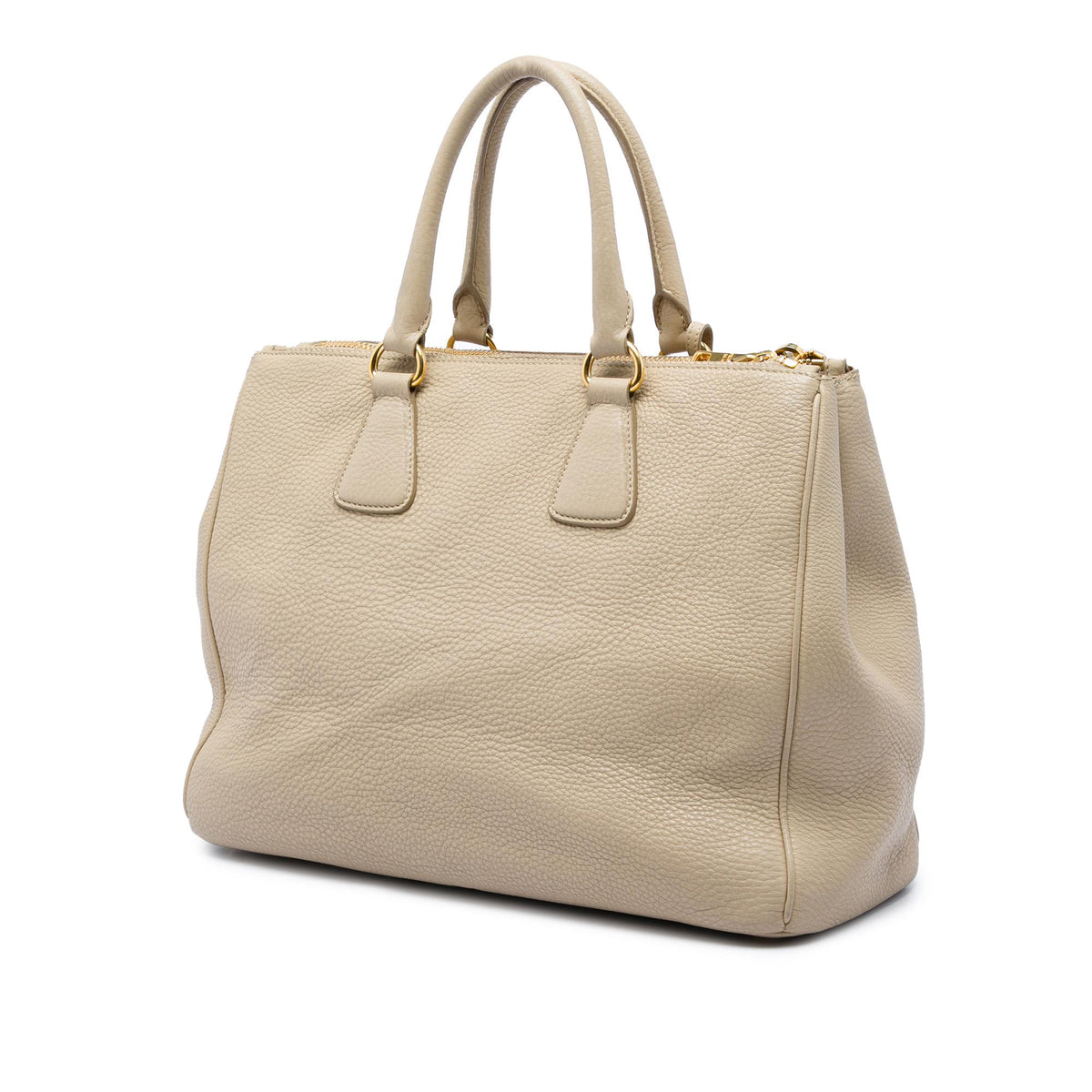 Prada Vitello Daino Double Zip Convertible Tote