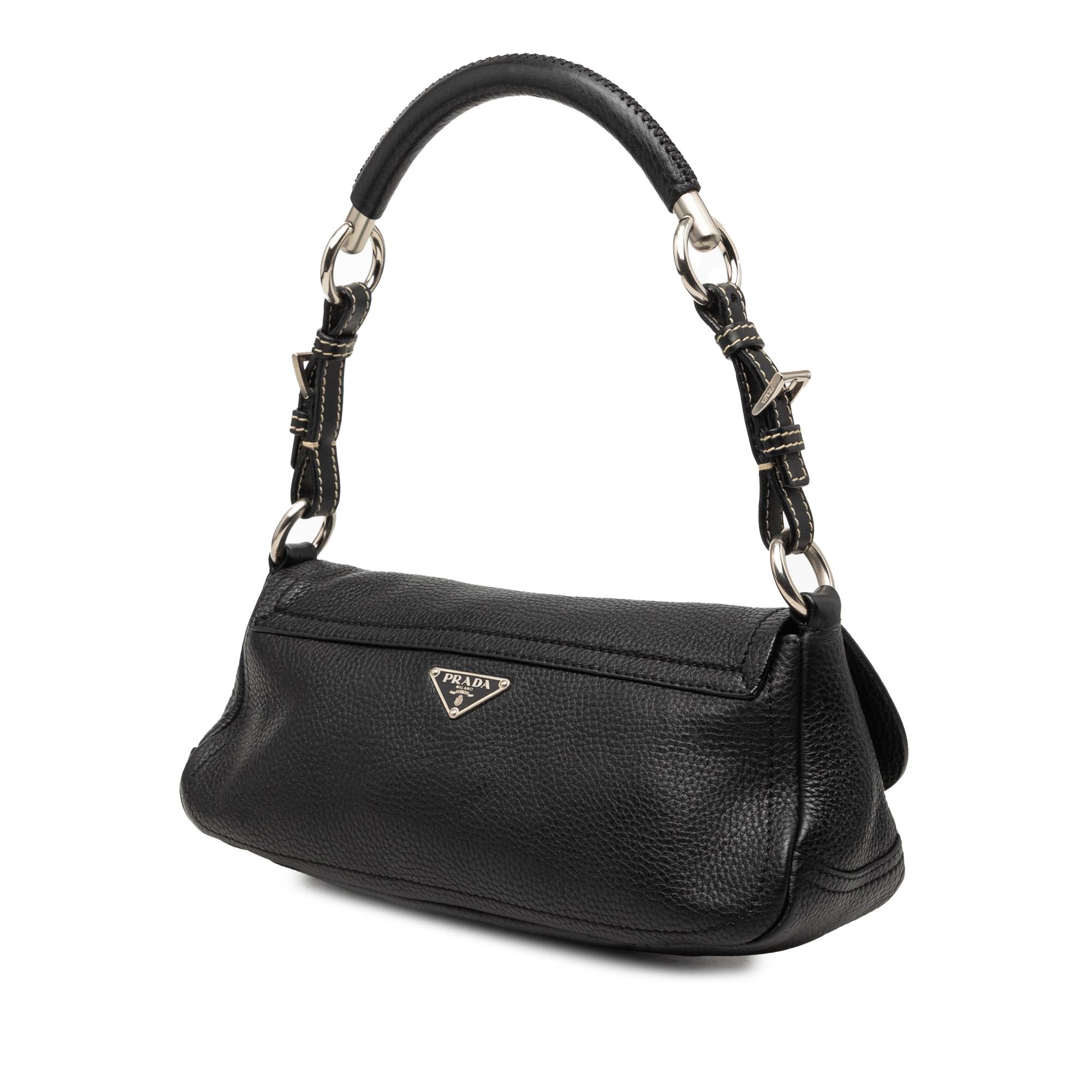 Prada Vitello Daino Flap Shoulder Bag