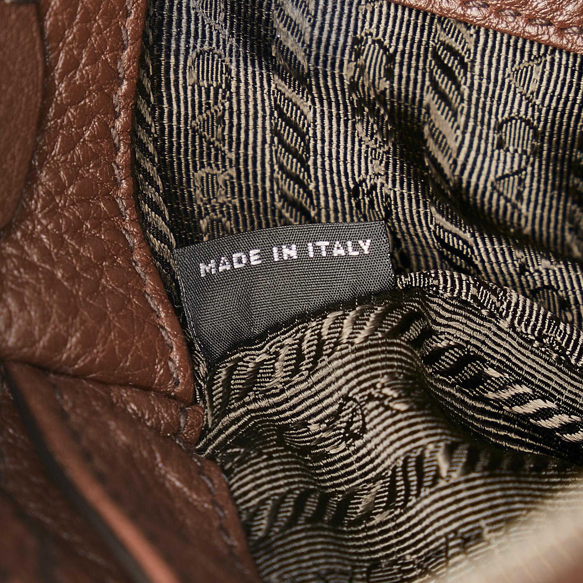 Prada Vitello Daino Front Pocket Boston (SHG-35131)