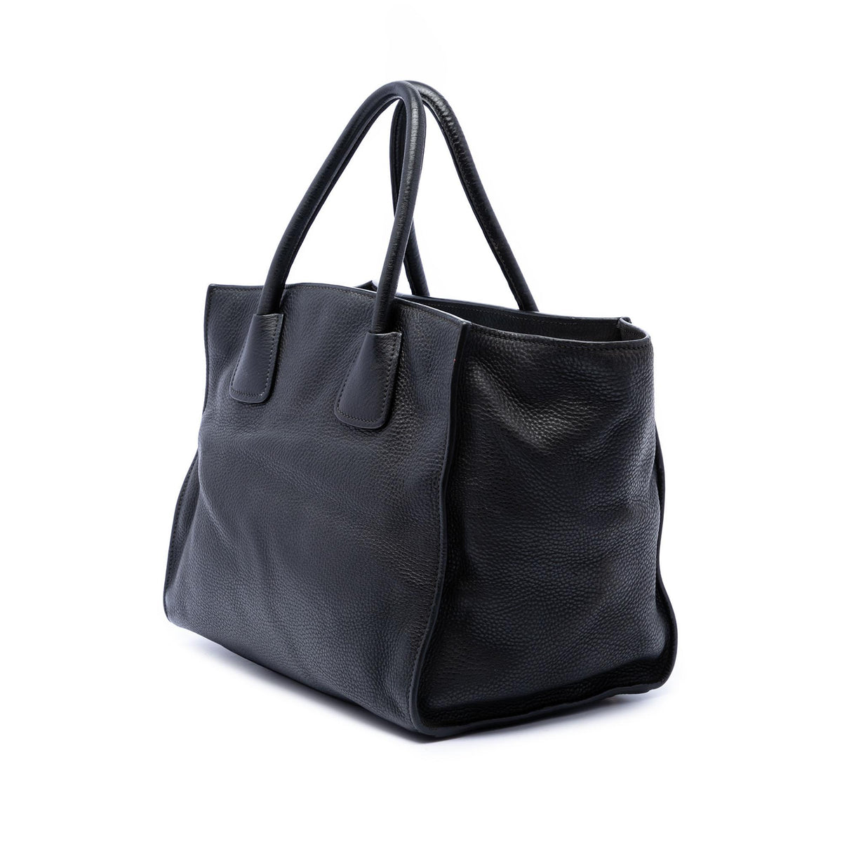 Prada Vitello Daino Front Pocket Open Convertible Tote