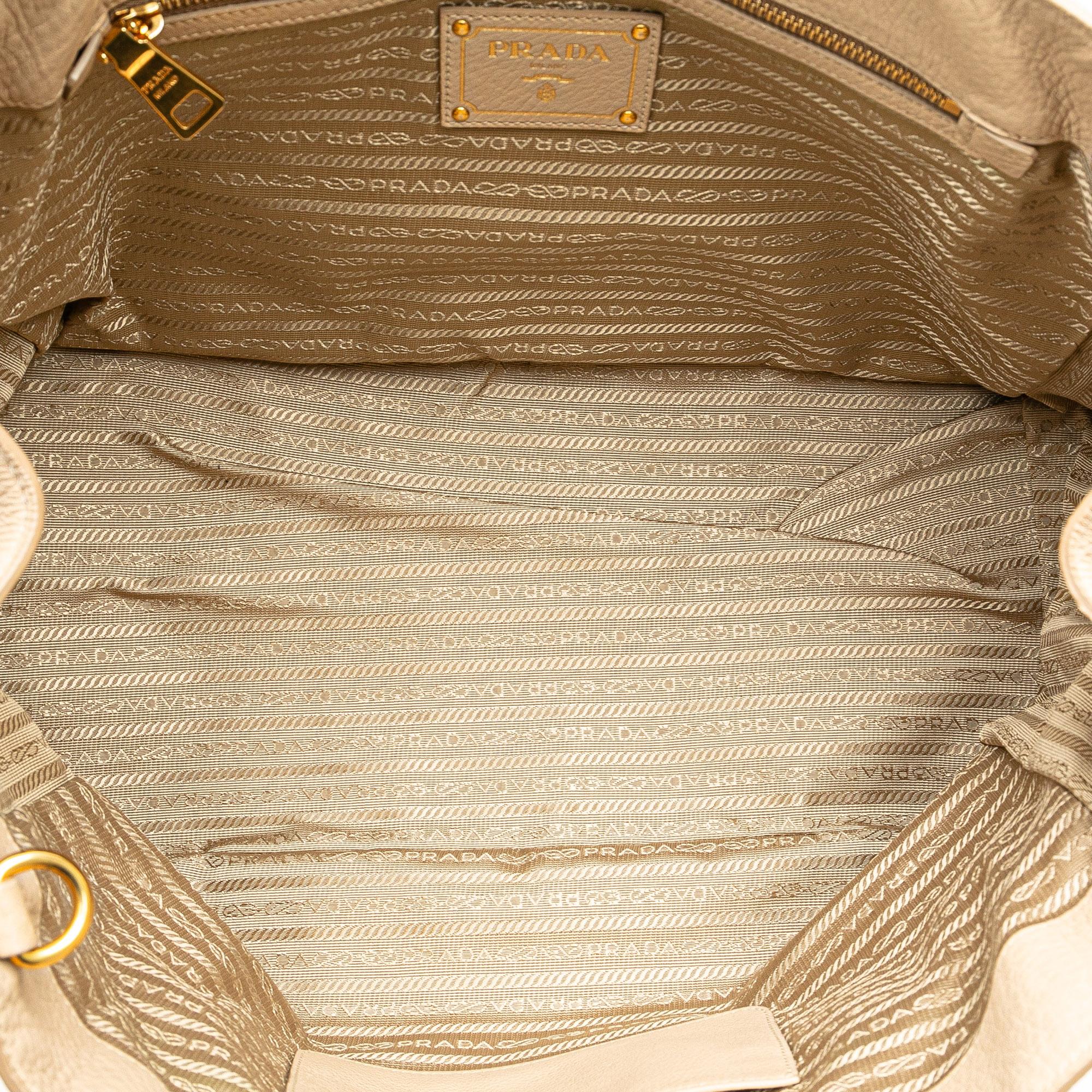 Prada Vitello Daino Open Convertible Tote