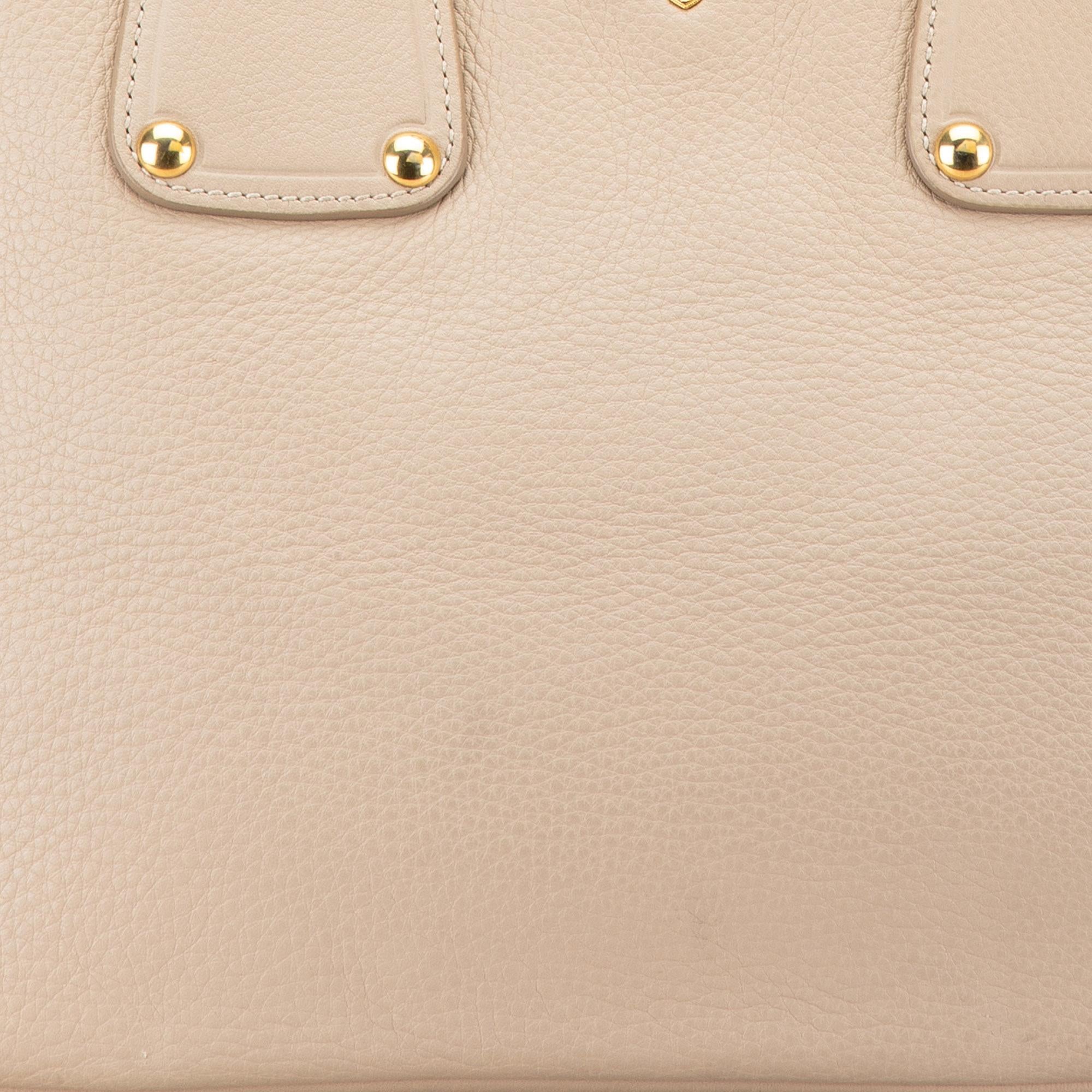 Prada Vitello Daino Open Convertible Tote