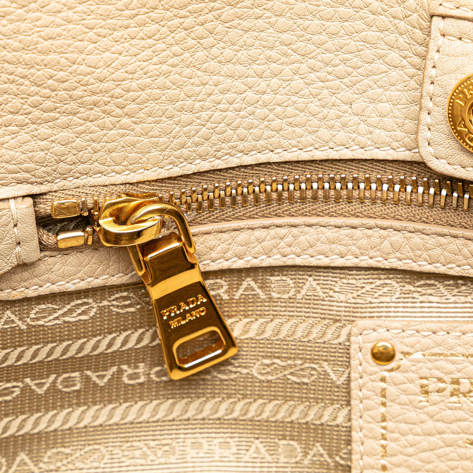 Prada Vitello Daino Open Convertible Tote