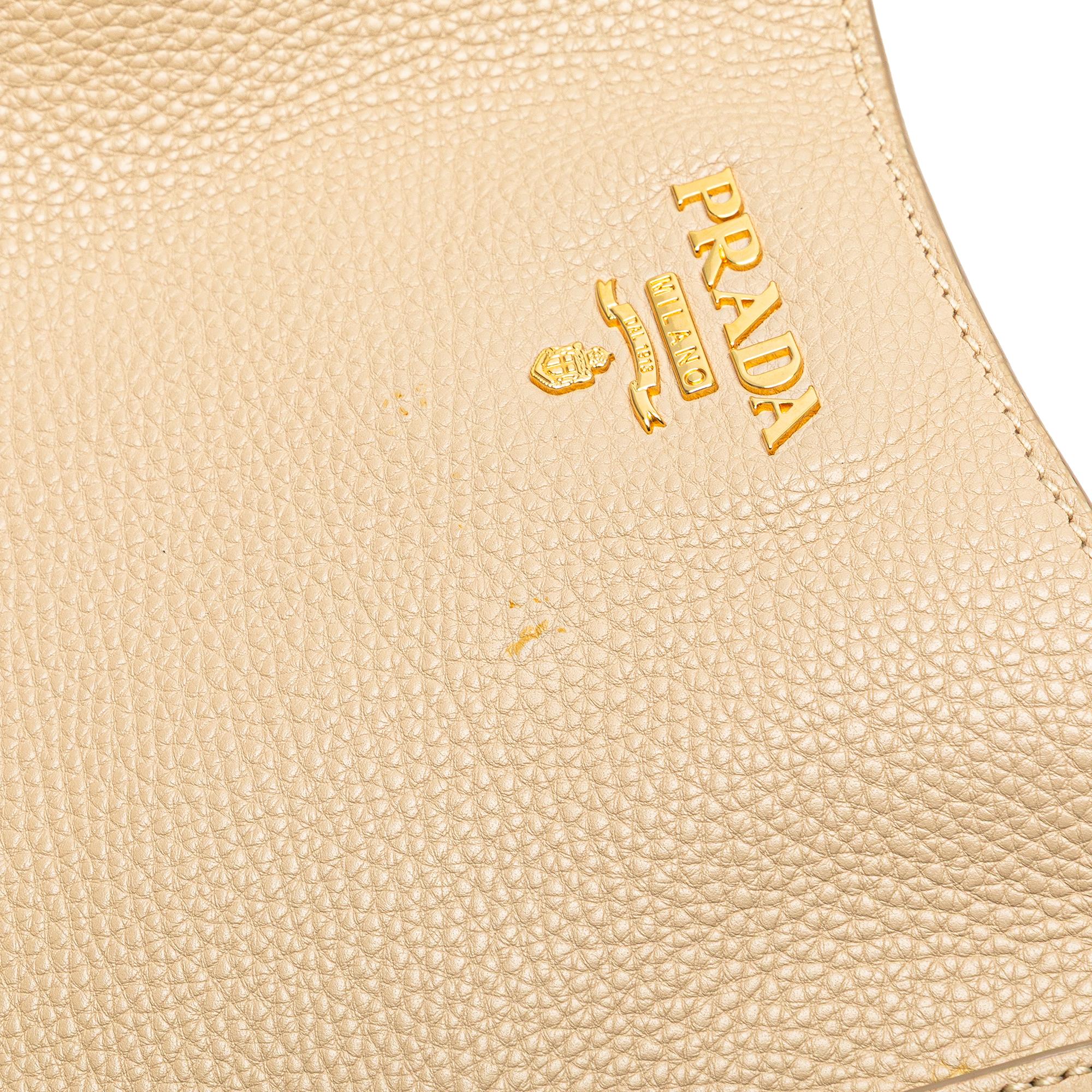 Prada Vitello Daino Open Convertible Tote