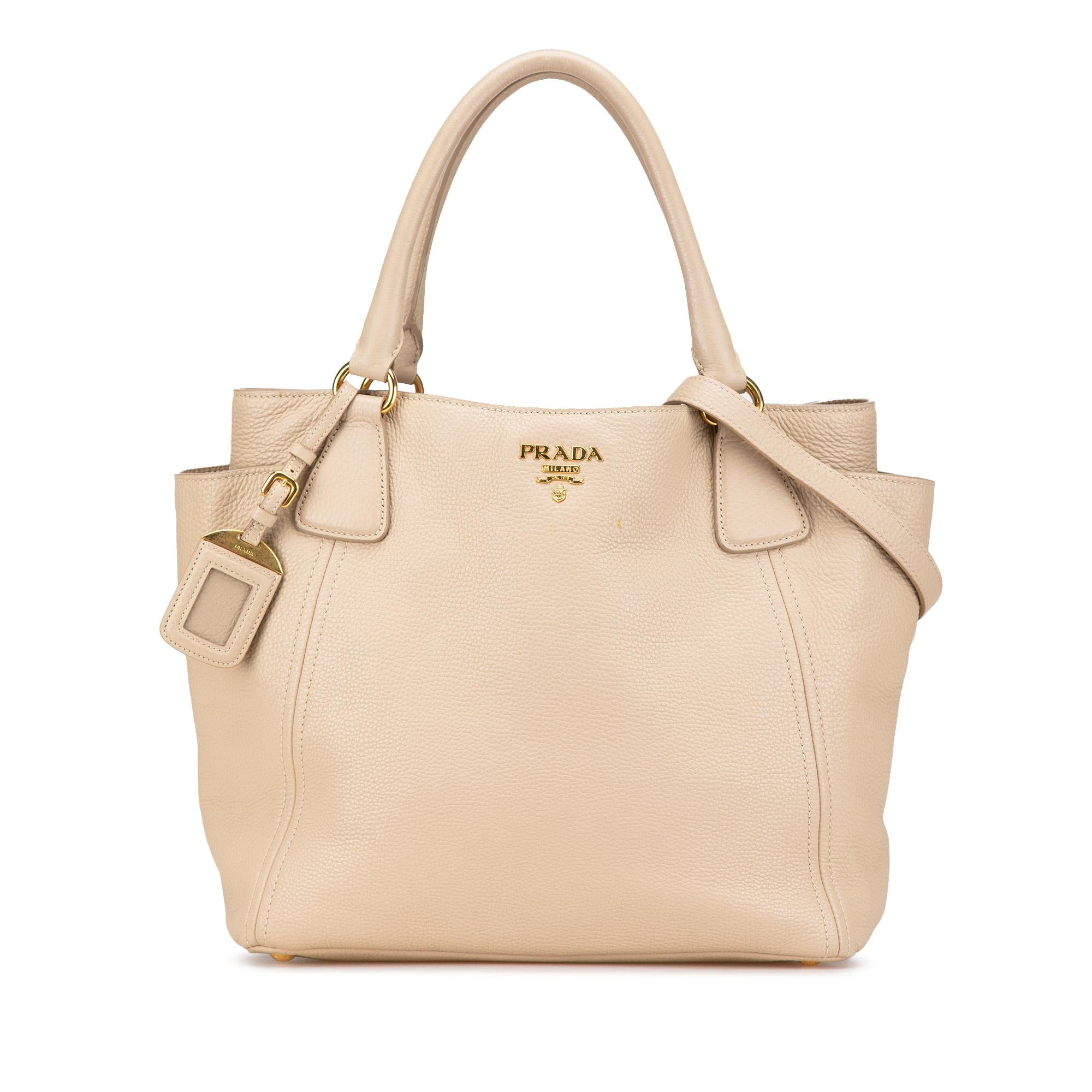 Prada Vitello Daino Open Convertible Tote