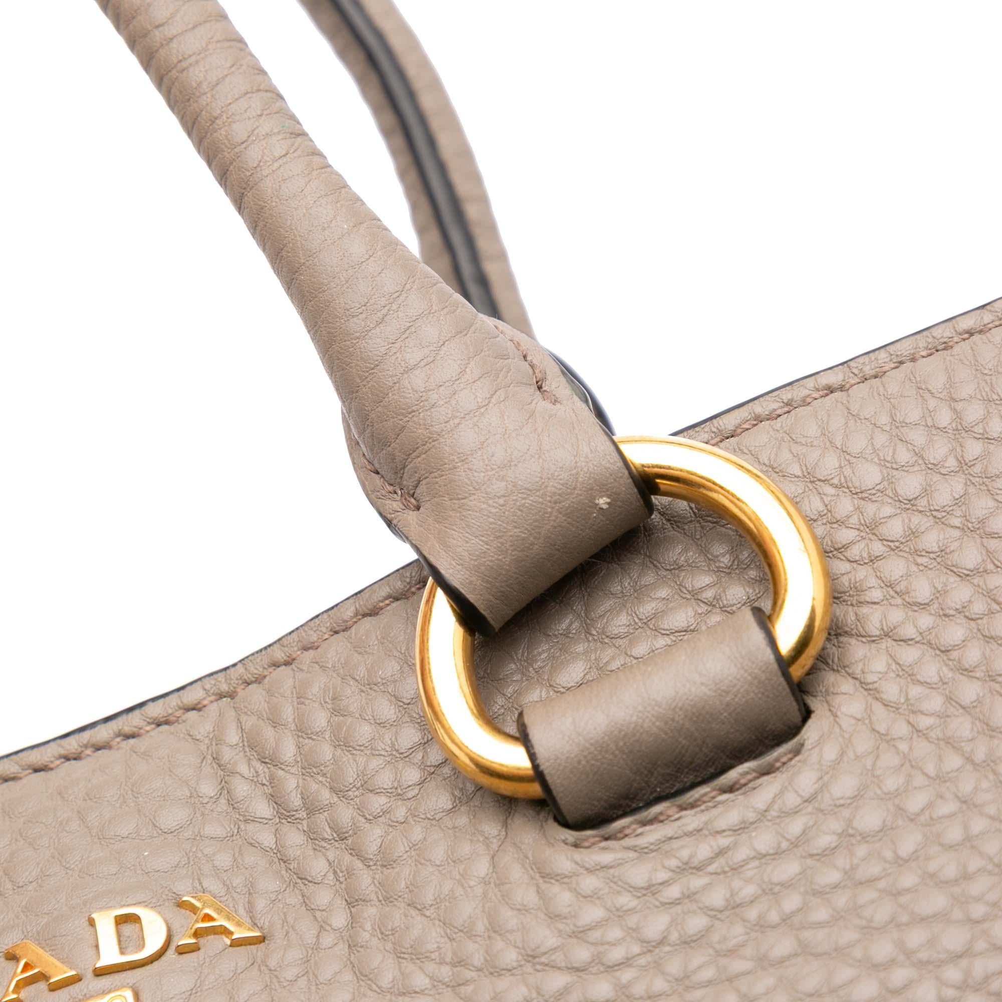 Prada Vitello Daino Open Convertible Tote