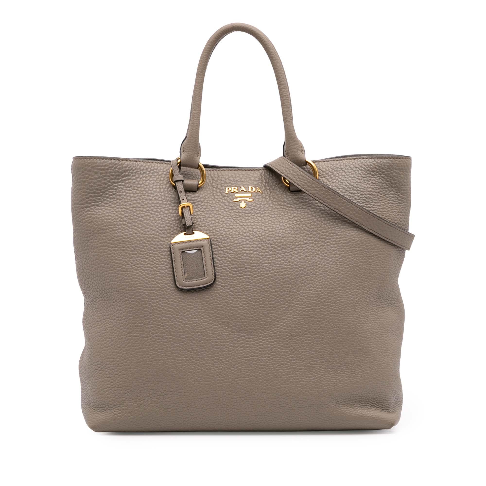 Prada Vitello Daino Open Convertible Tote