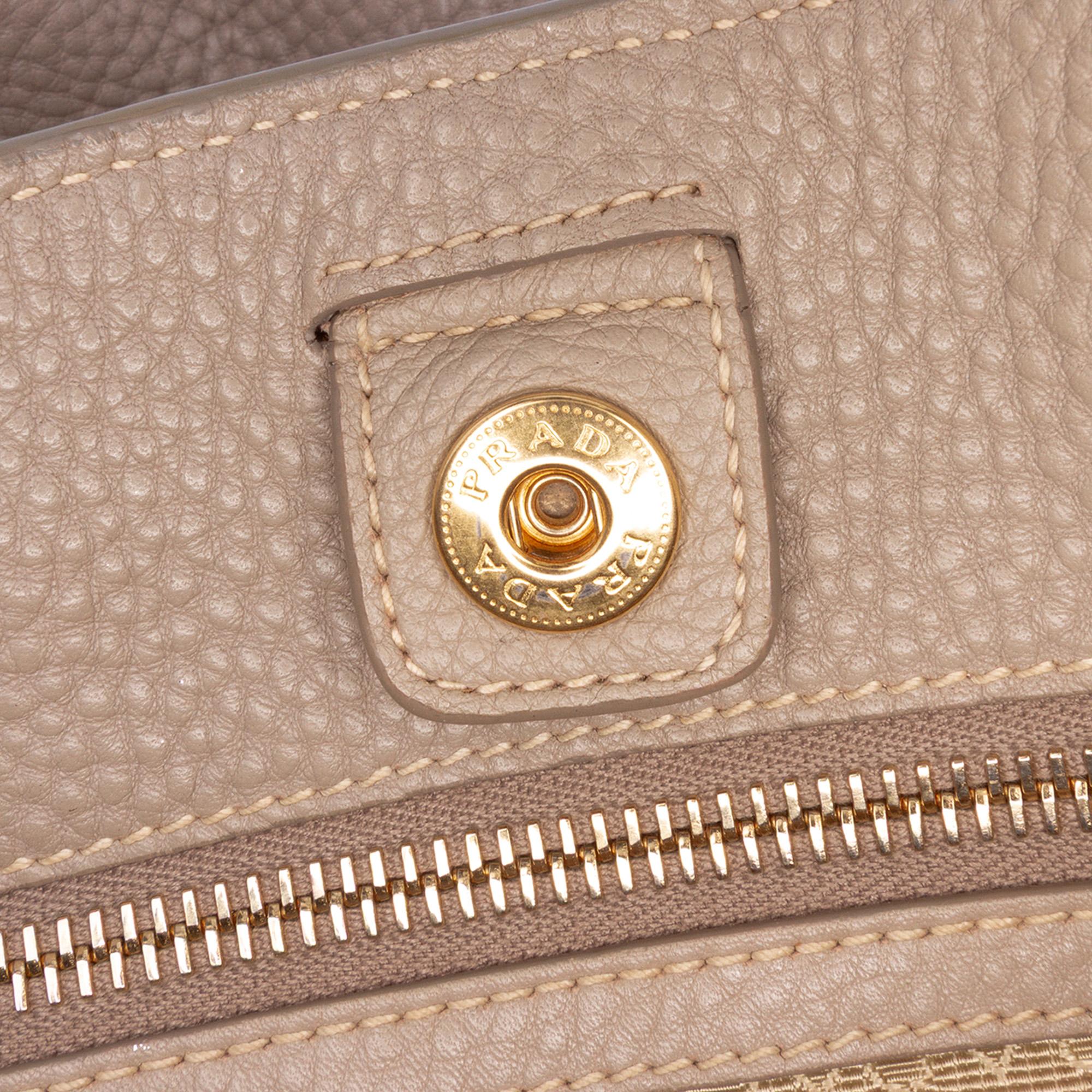 Prada Vitello Daino Open Convertible Tote