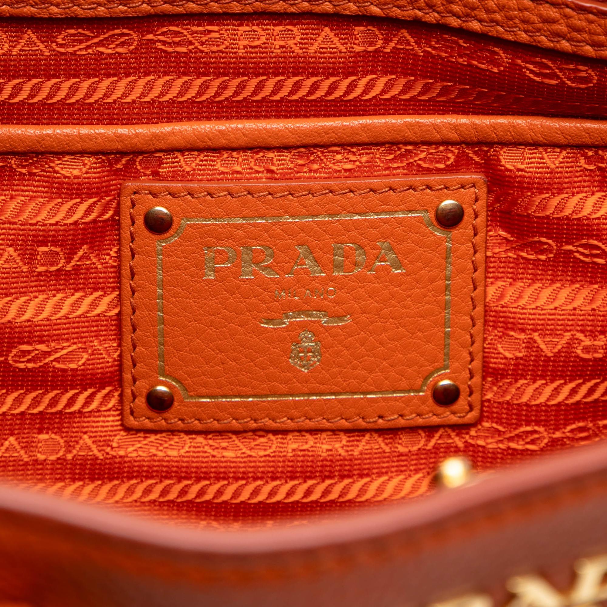 Prada Vitello Daino Open Convertible Tote