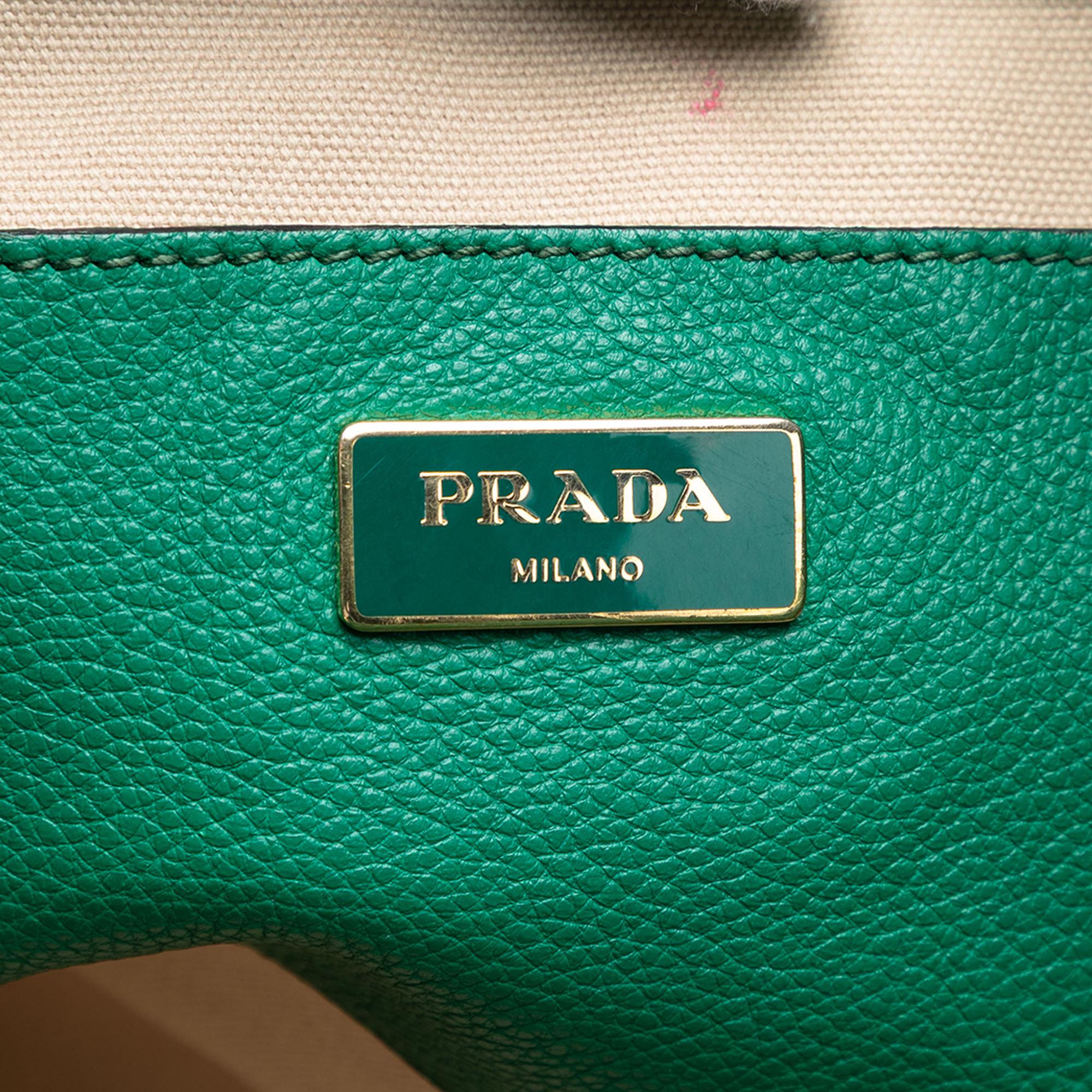 Prada Vitello Daino Open Convertible Tote