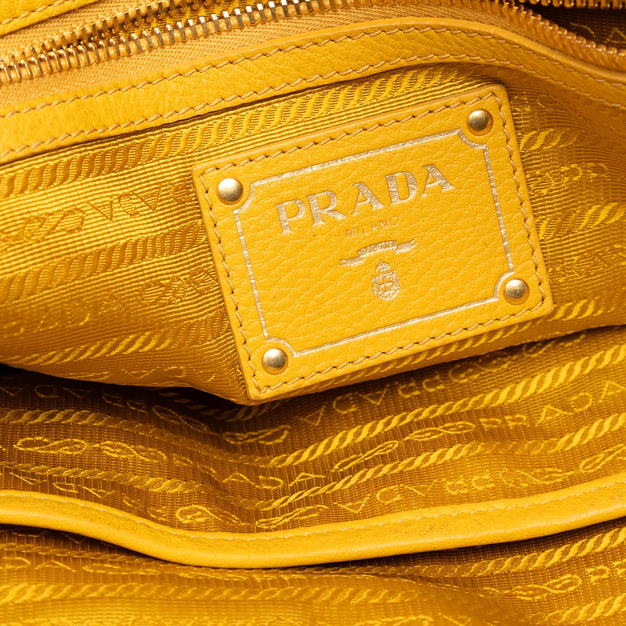 Prada Vitello Daino Open Convertible Tote