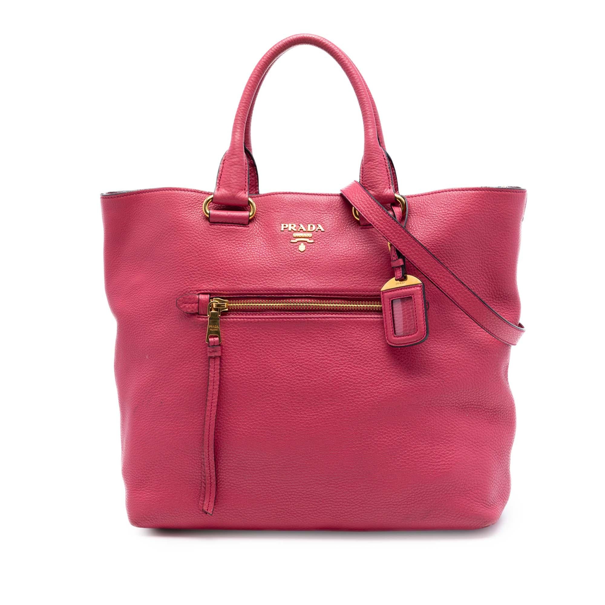 Prada Vitello Daino Open Convertible Tote