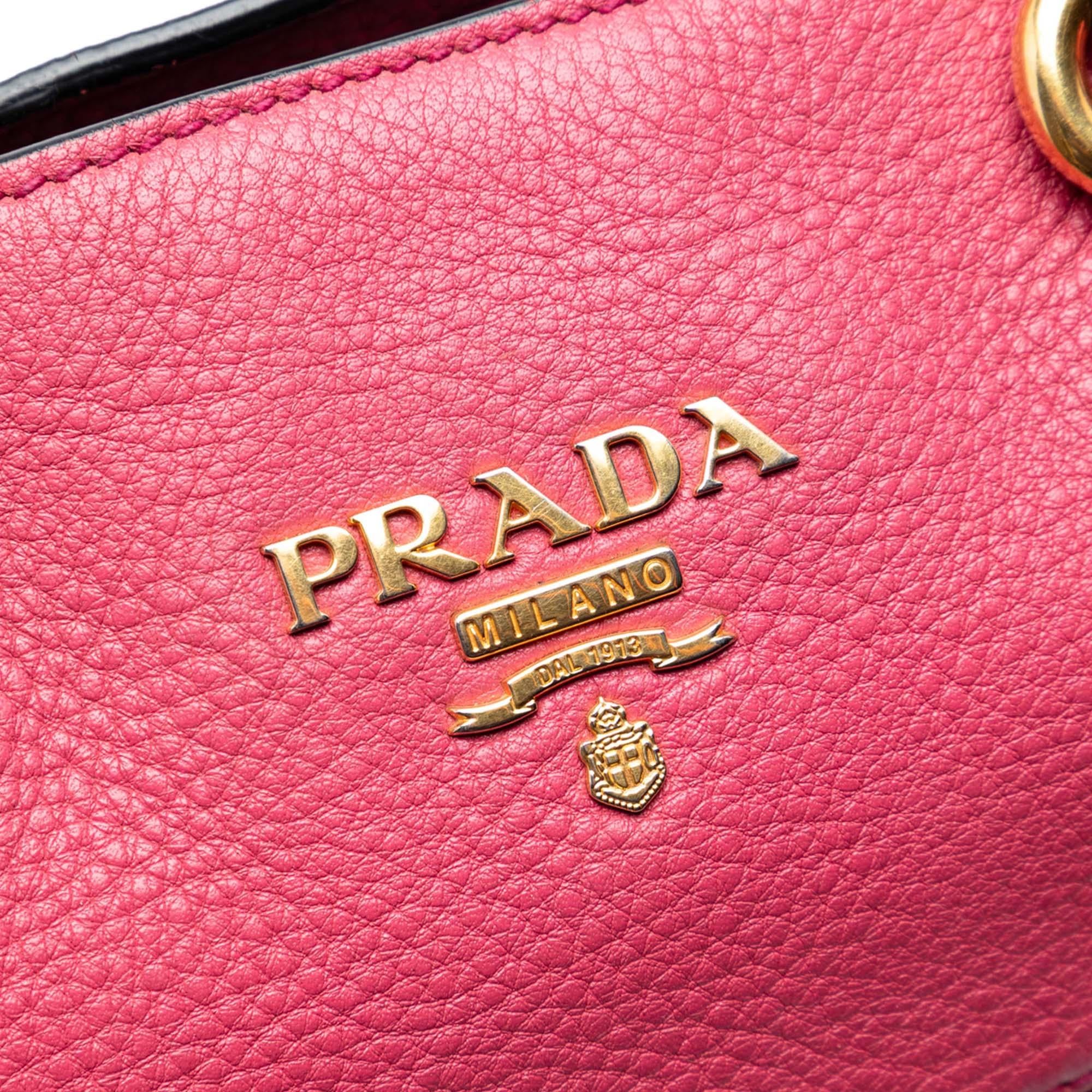 Prada Vitello Daino Open Convertible Tote