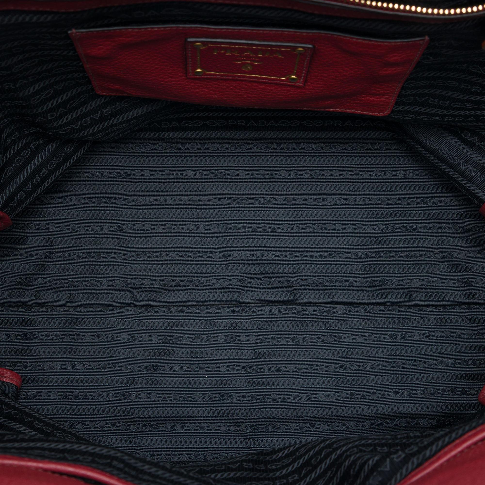 Prada Vitello Daino Open Convertible Tote