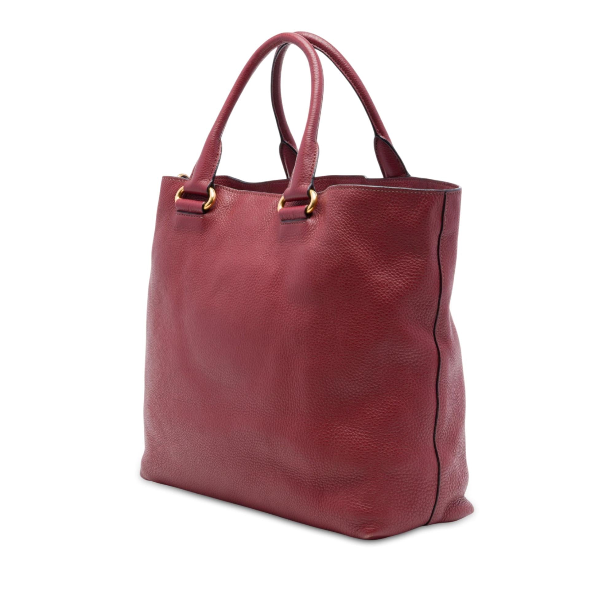 Prada Vitello Daino Open Convertible Tote