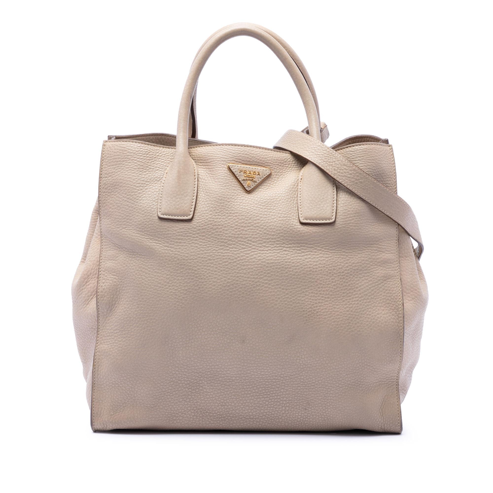 Prada Vitello Daino Open Convertible Tote