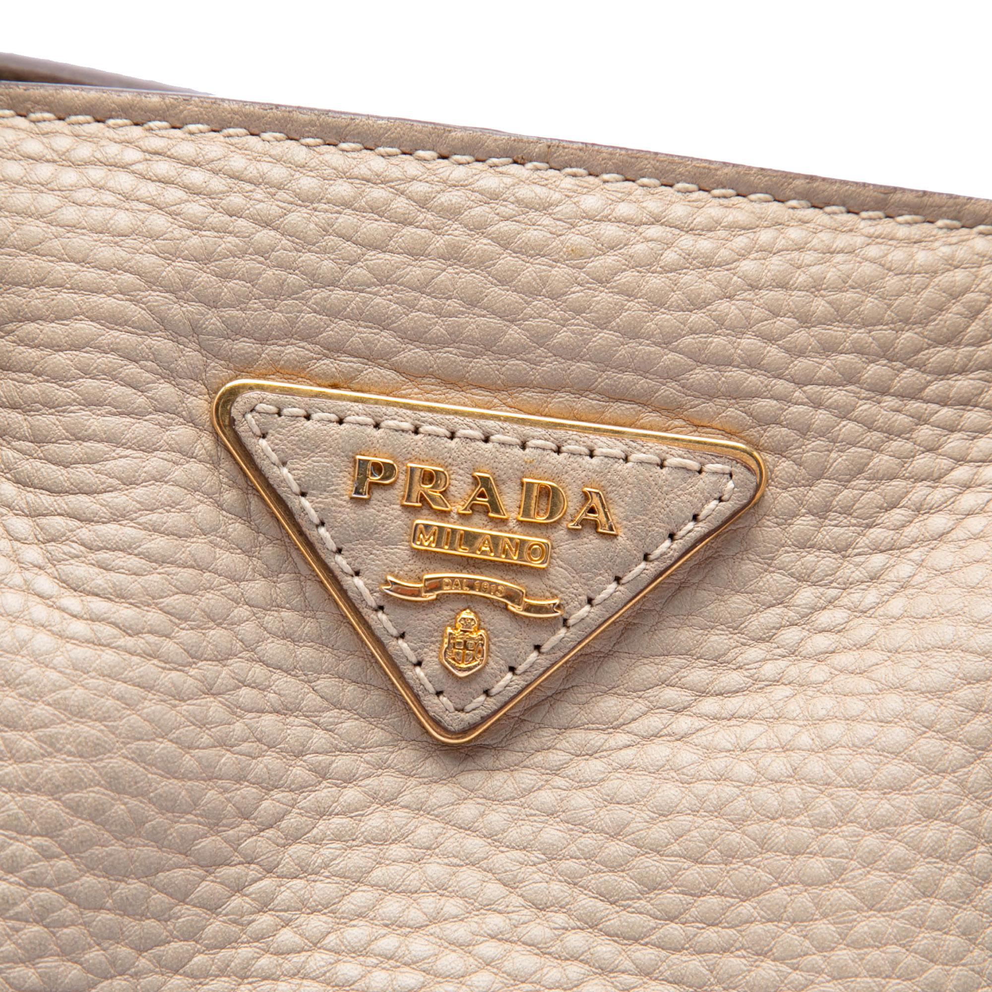Prada Vitello Daino Open Convertible Tote