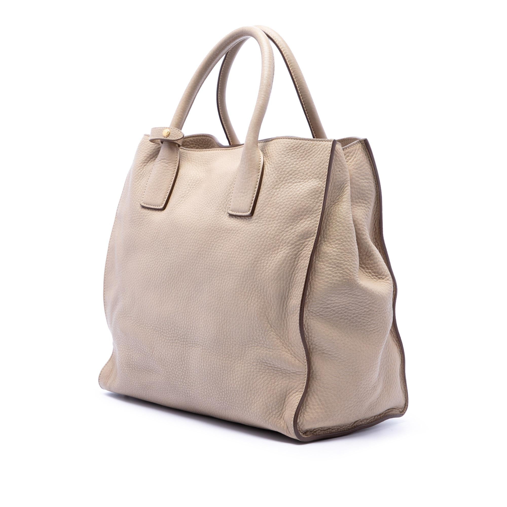 Prada Vitello Daino Open Convertible Tote
