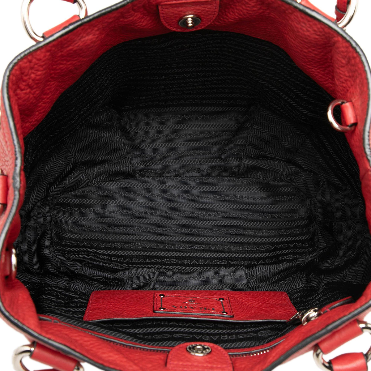 Prada Vitello Daino Open Convertible Tote