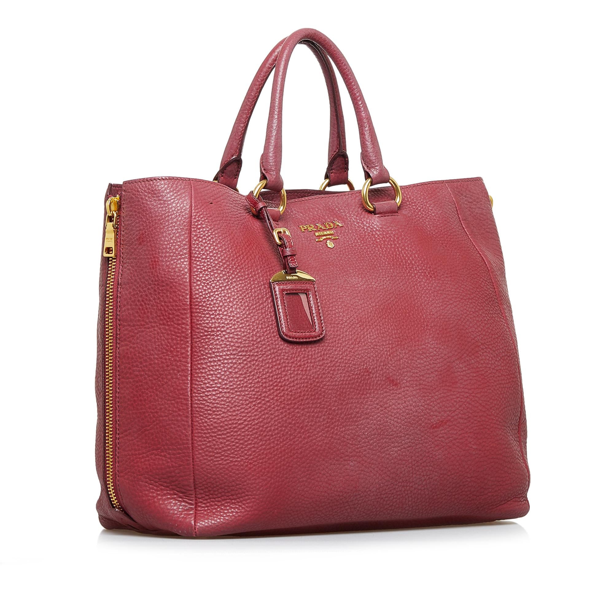 Prada Vitello Daino Satchel (SHG-6pz0Hn)