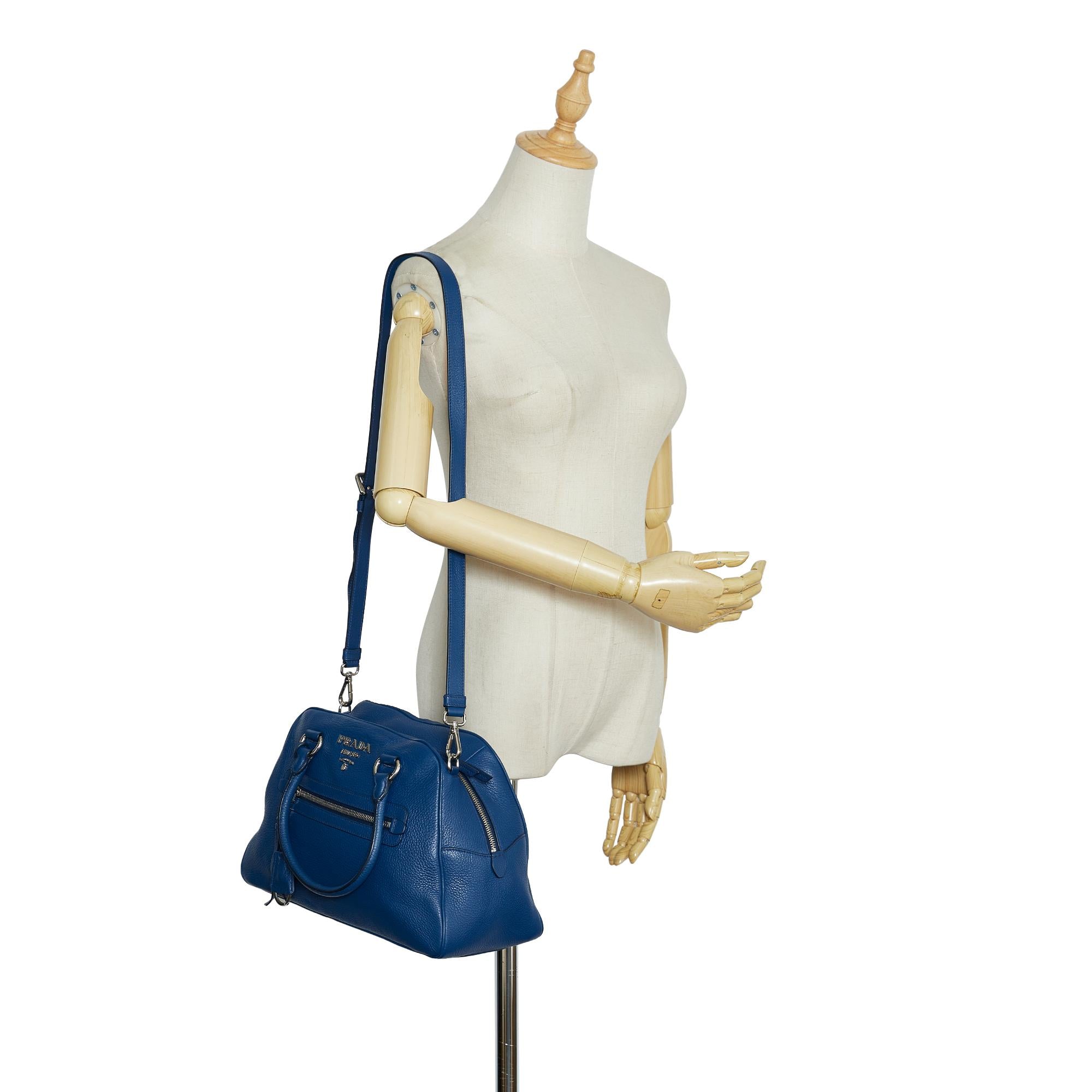 Prada Vitello Daino Satchel (SHG-1PNKoz)