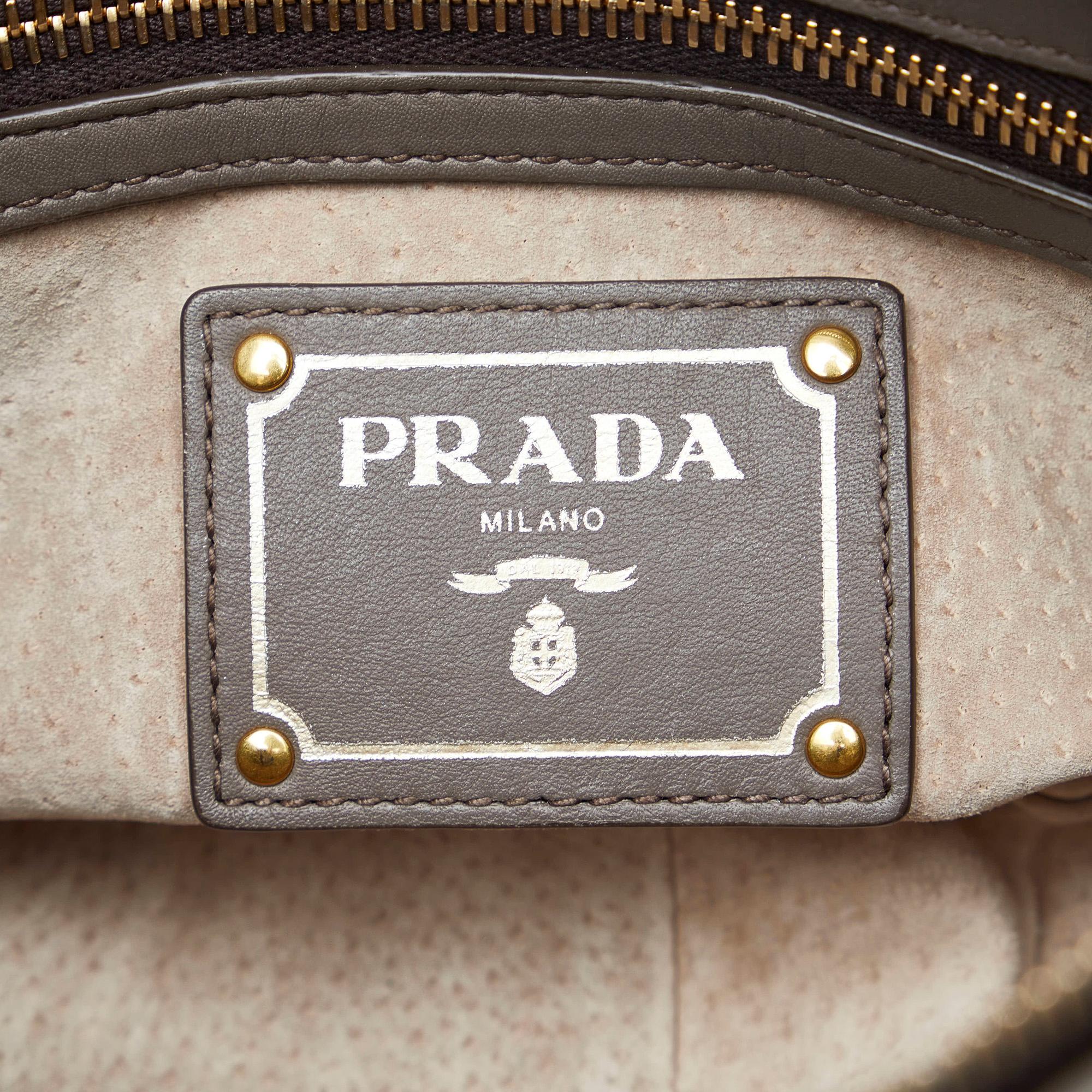Prada Vitello Daino Satchel (SHG-esq2YX)