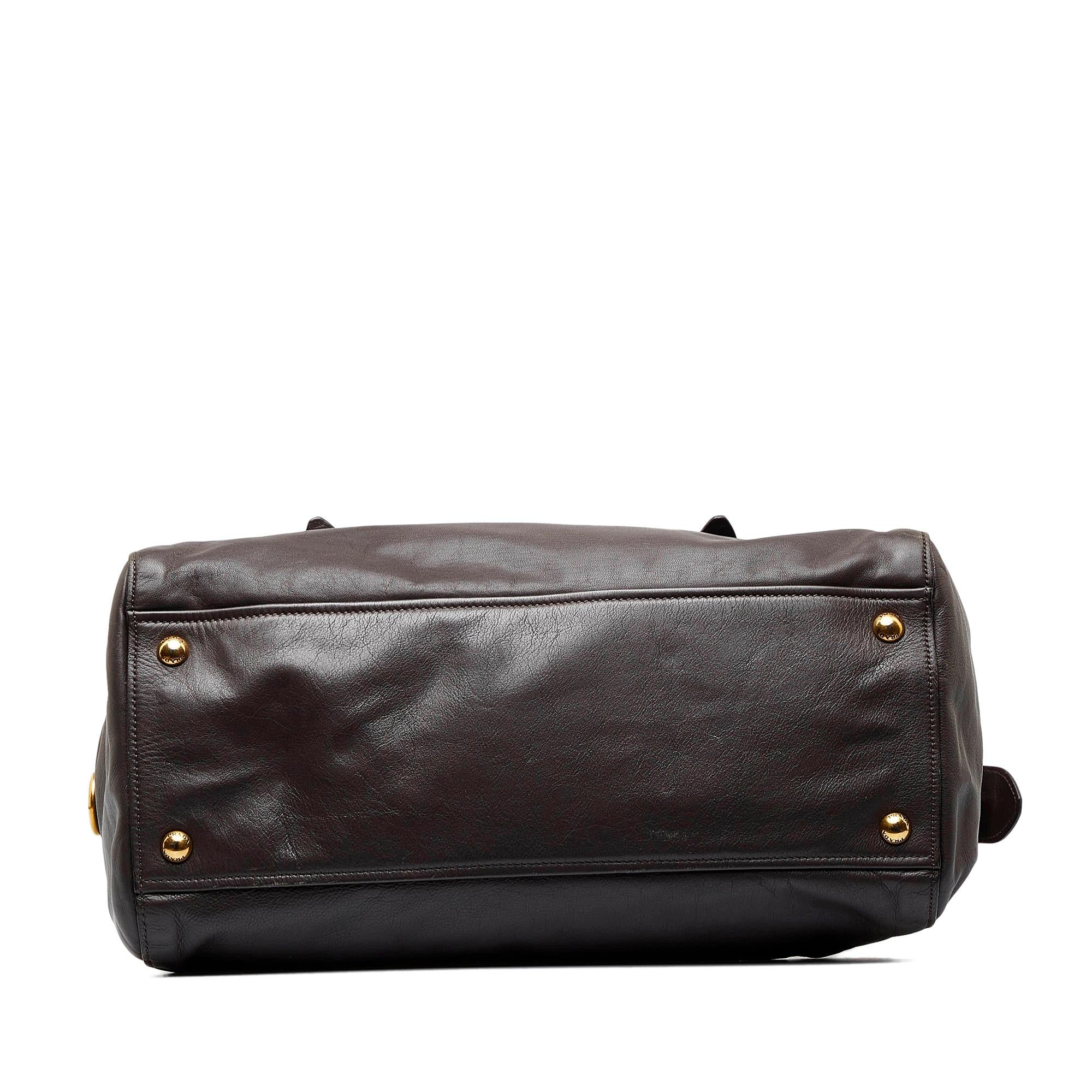 Prada Vitello Daino Satchel (SHG-Vl4p6f)