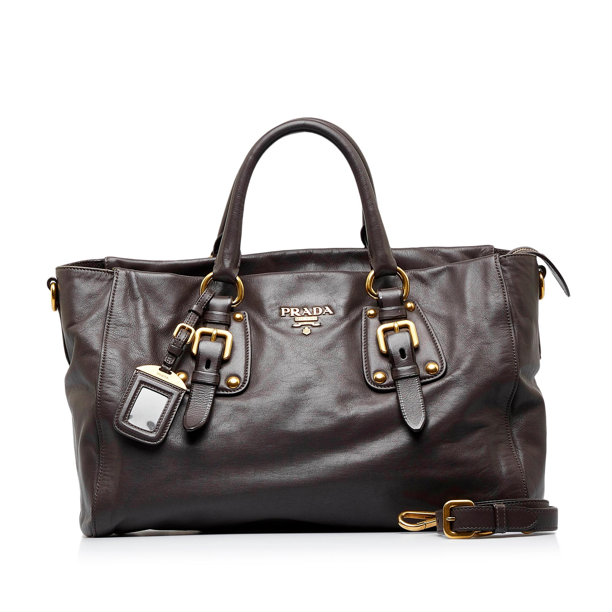 Prada Vitello Daino Satchel (SHG-Vl4p6f)