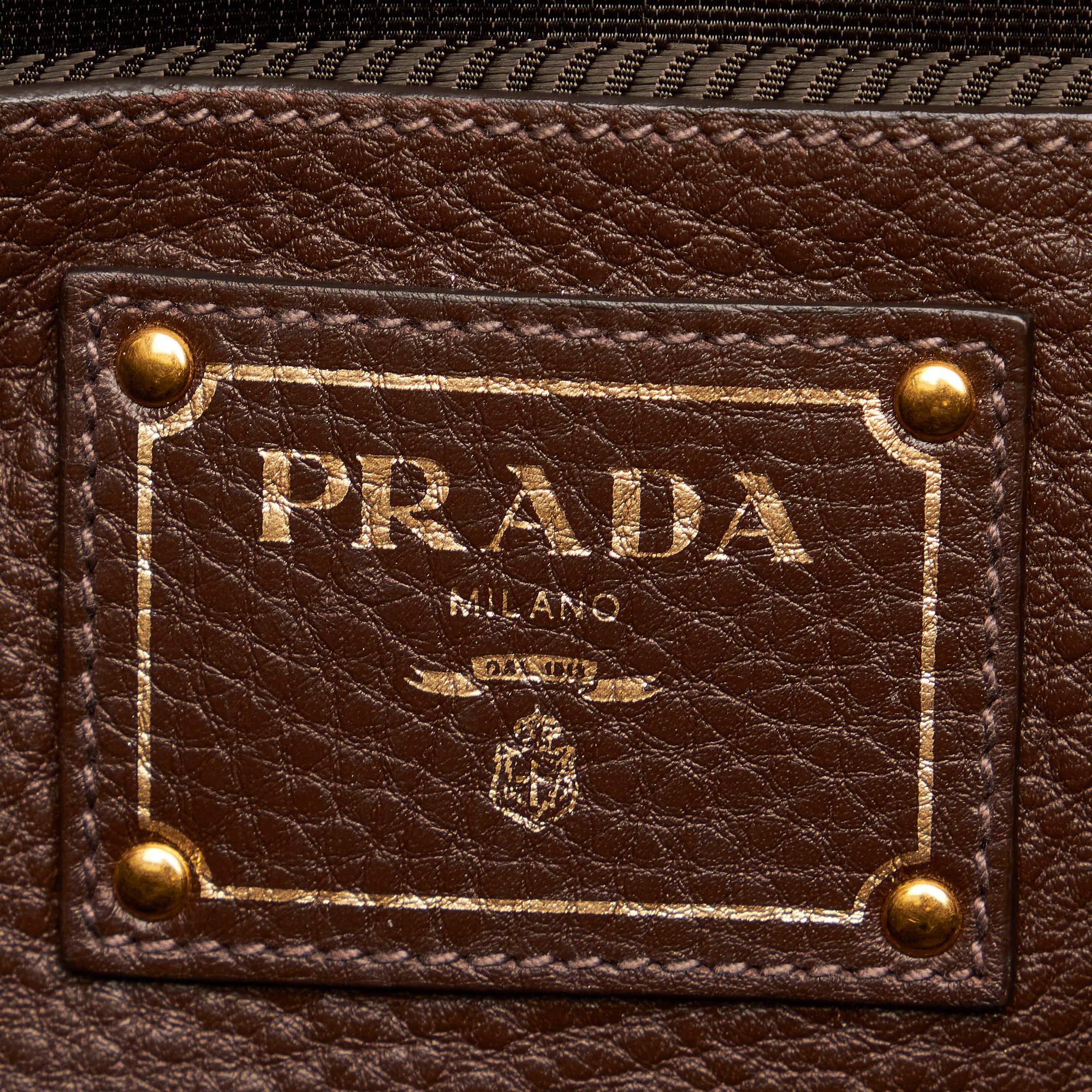 Prada Vitello Daino Shopper Tote Bag (SHG-29190)