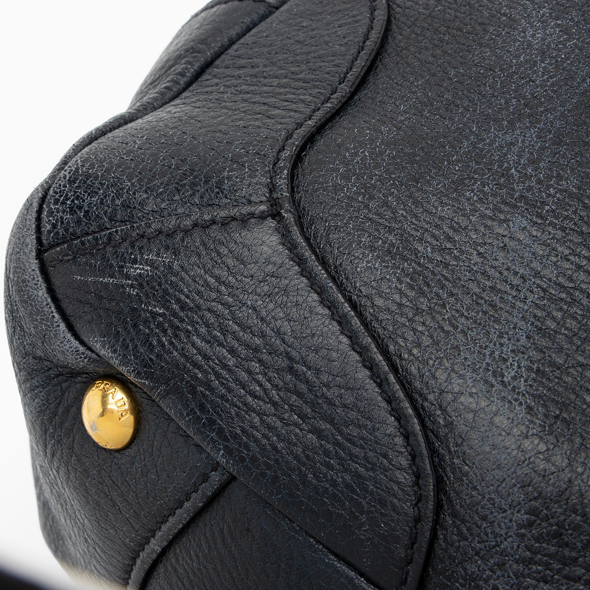 Prada Vitello Daino Side Pocket Hobo (SHF-23004)