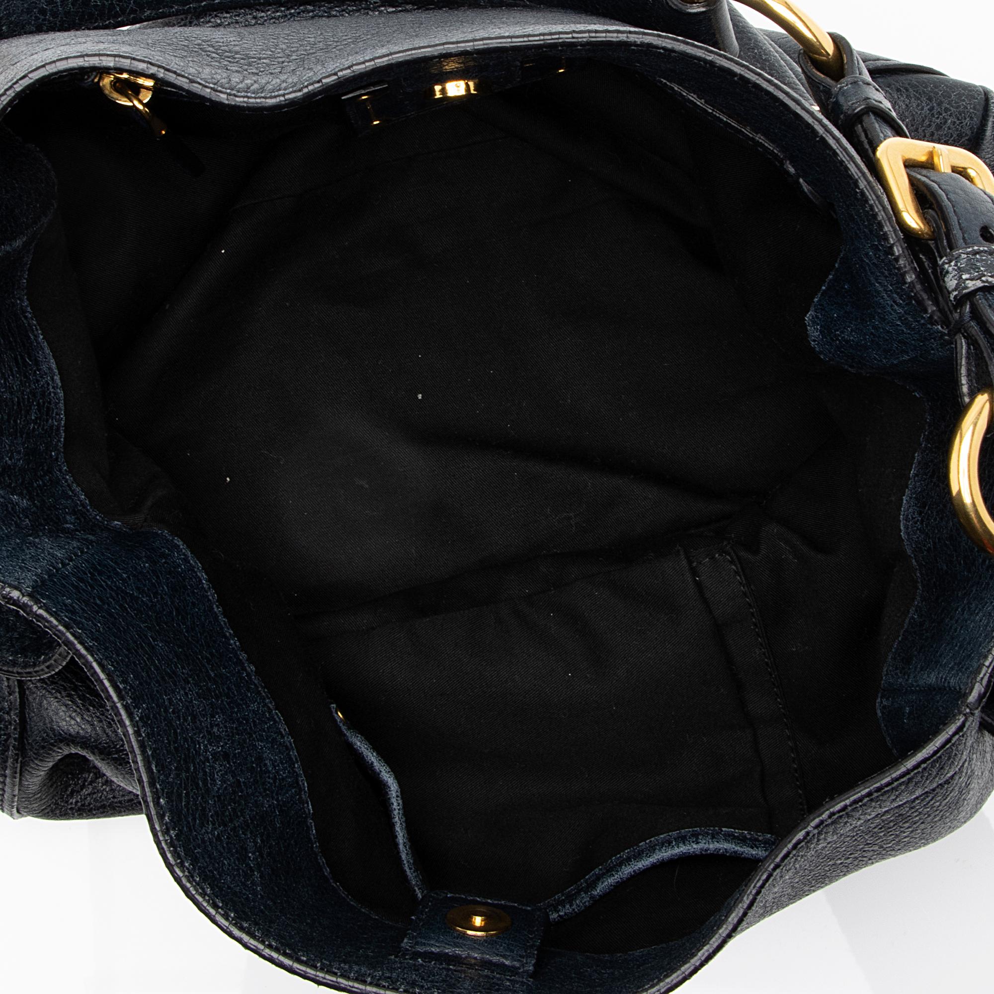 Prada Vitello Daino Side Pocket Hobo (SHF-23004)