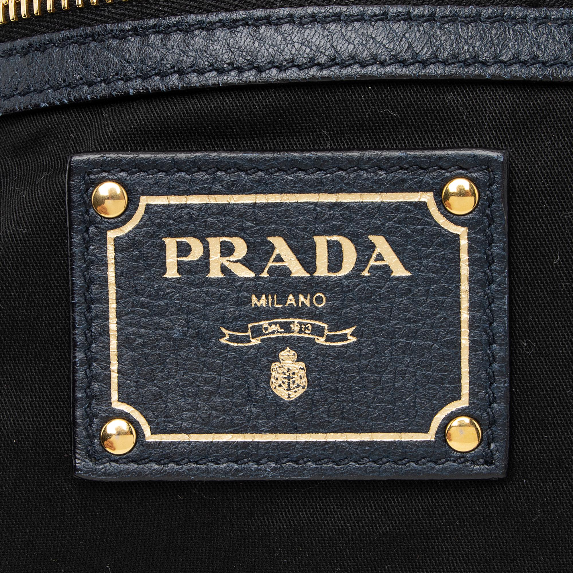 Prada Vitello Daino Side Pocket Hobo (SHF-23004)