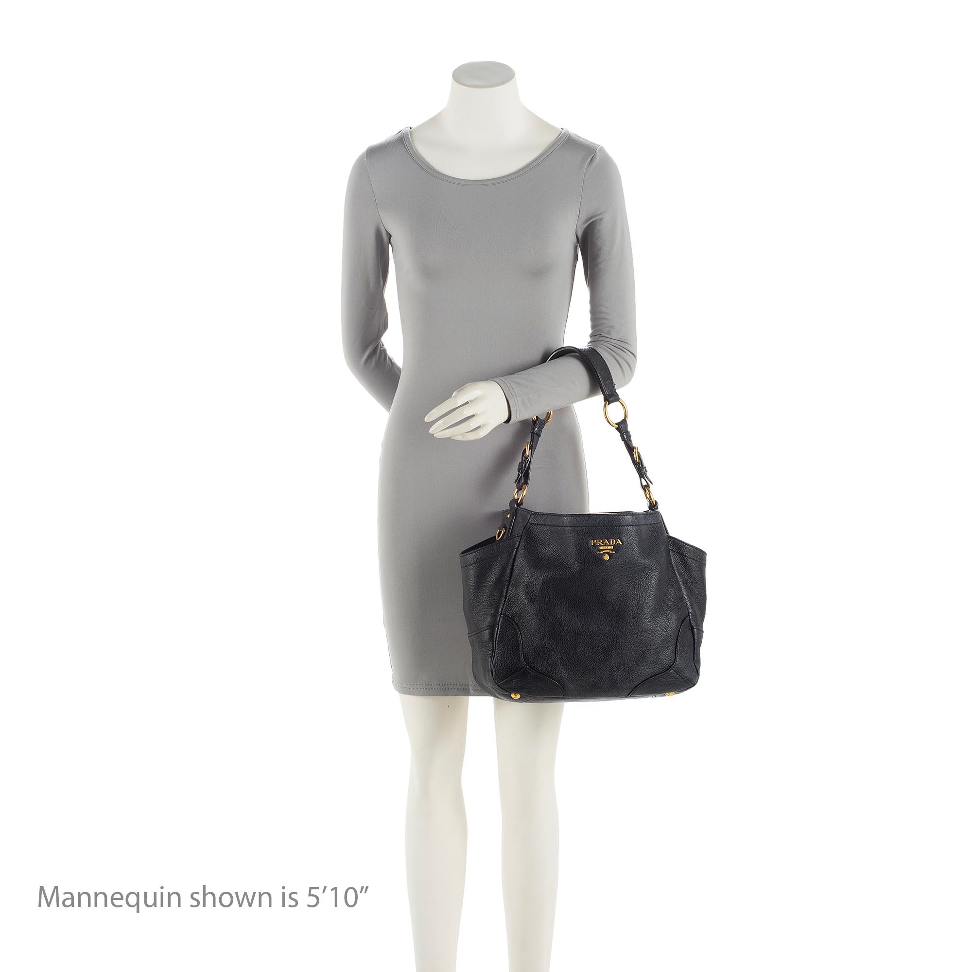 Prada Vitello Daino Side Pocket Hobo (SHF-23004)