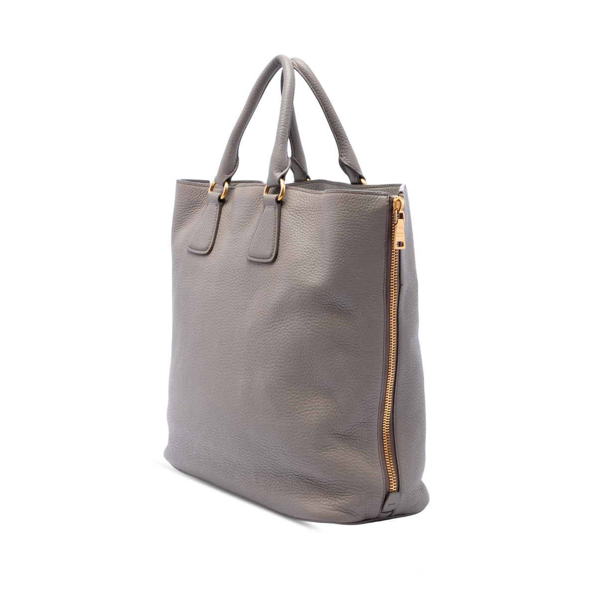 Prada Vitello Daino Side Zip Tote