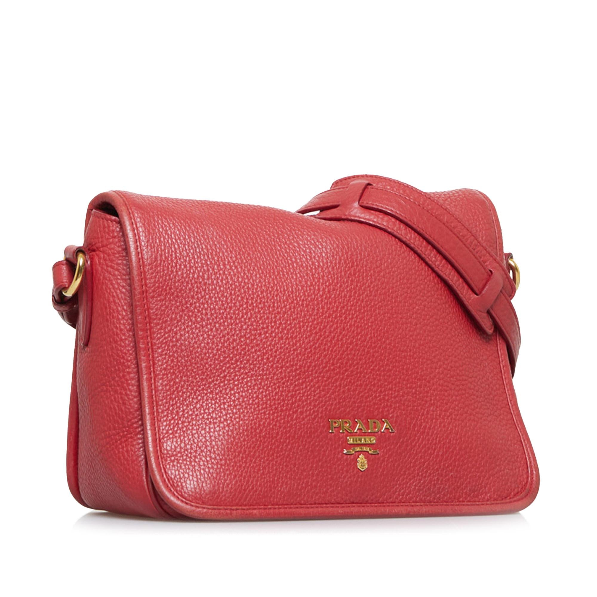 Prada Vitello Daino Small Flap Crossbody Bag (SHG-fcww1Y)