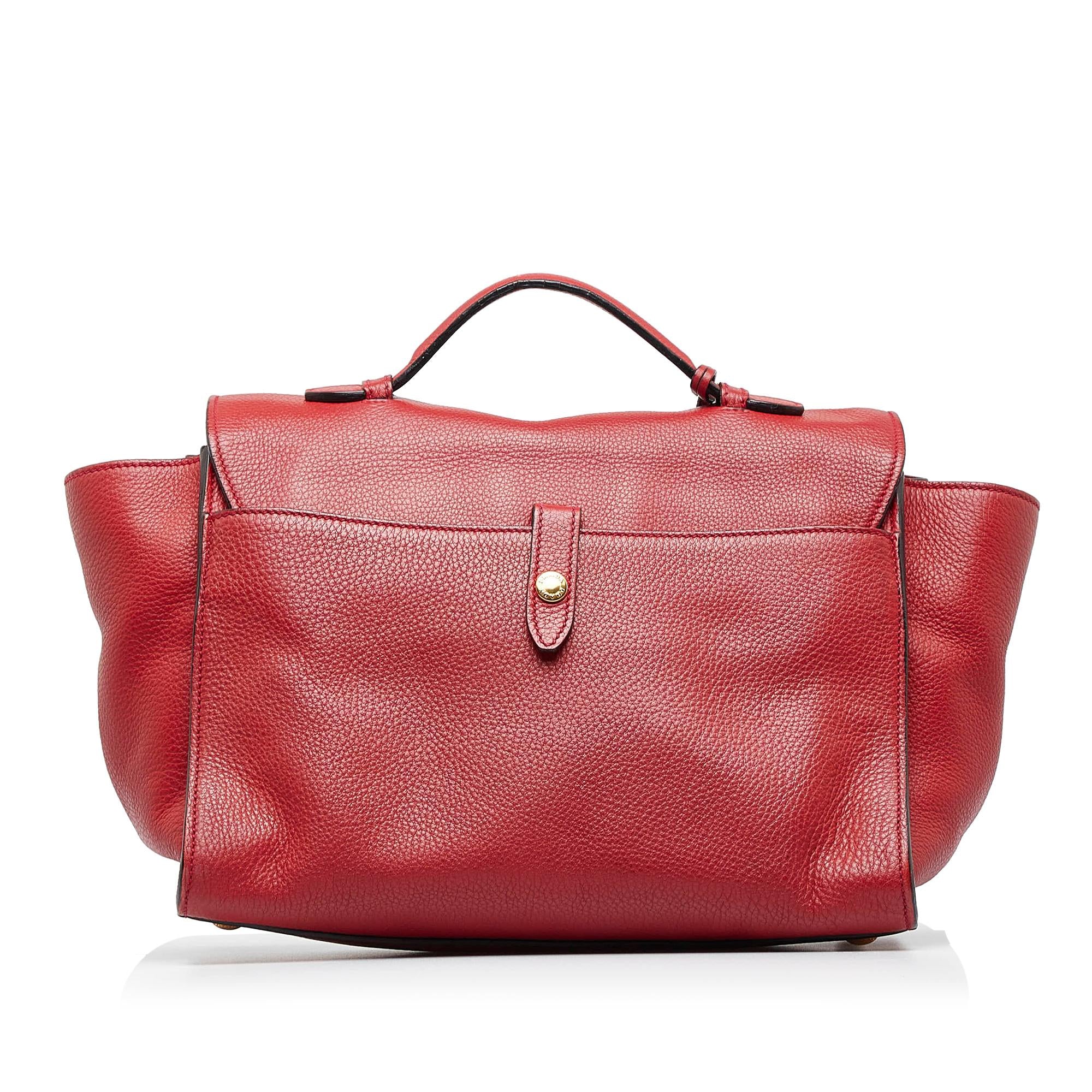 Prada Vitello Daino Sound Lock Satchel (SHG-Telq0f)