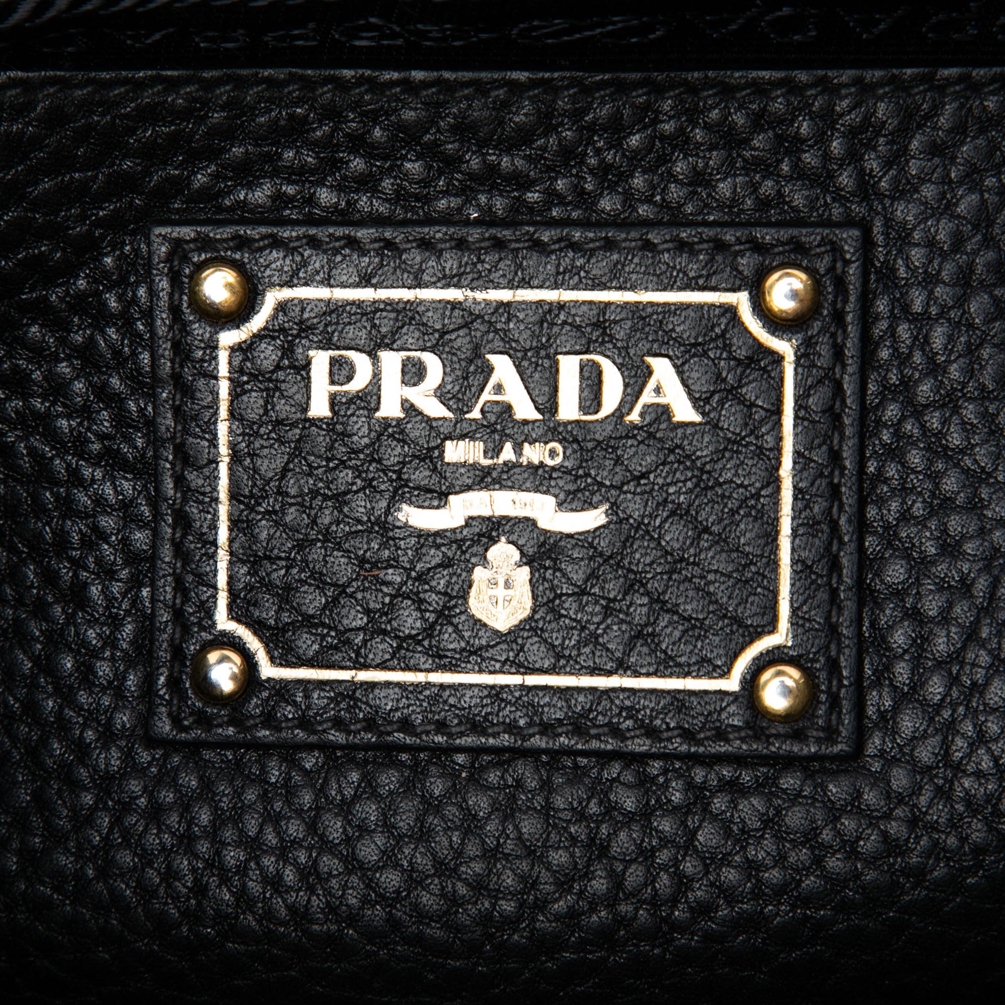 Prada Vitello Daino Soundlock Satchel