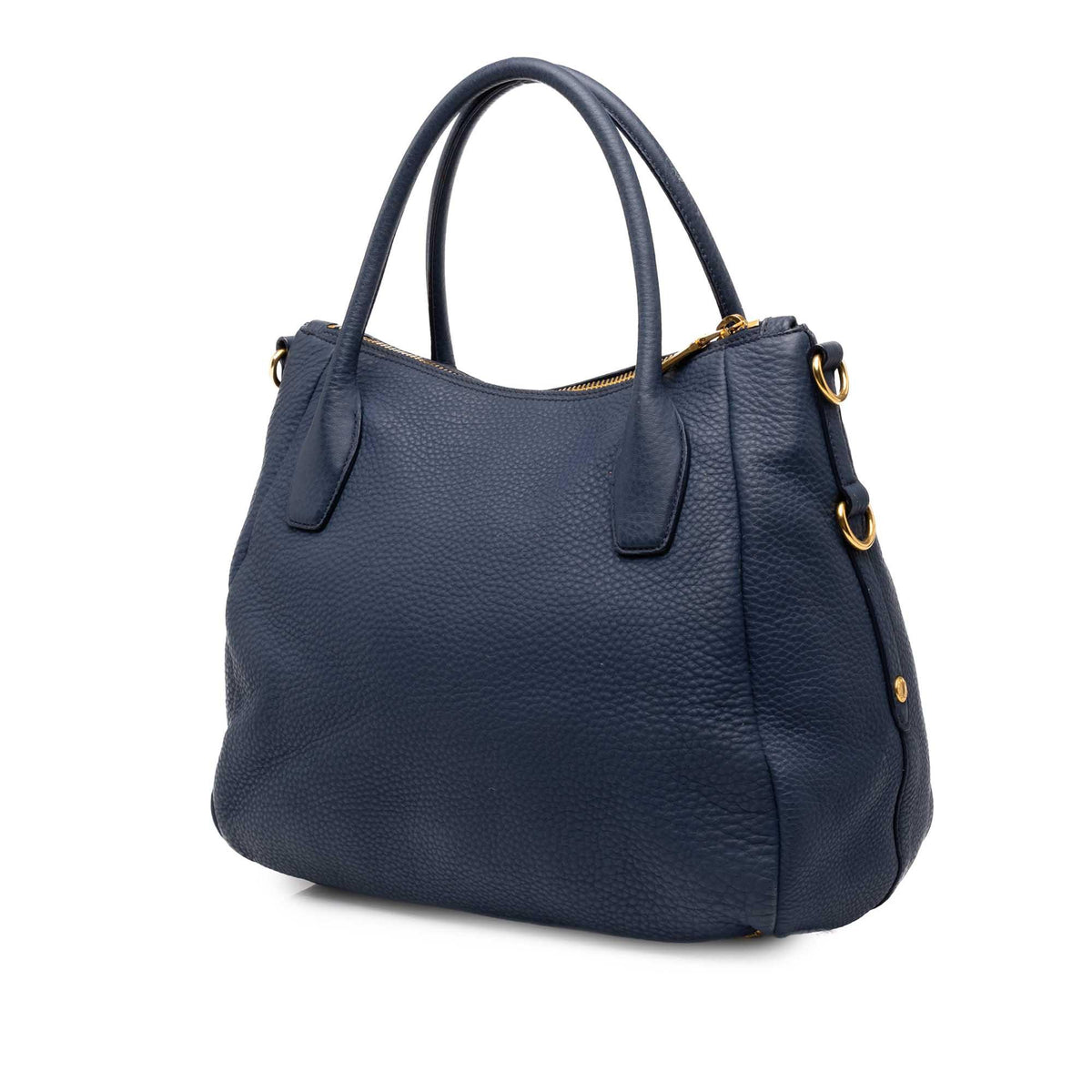 Prada Vitello Daino Zip Top Convertible Tote