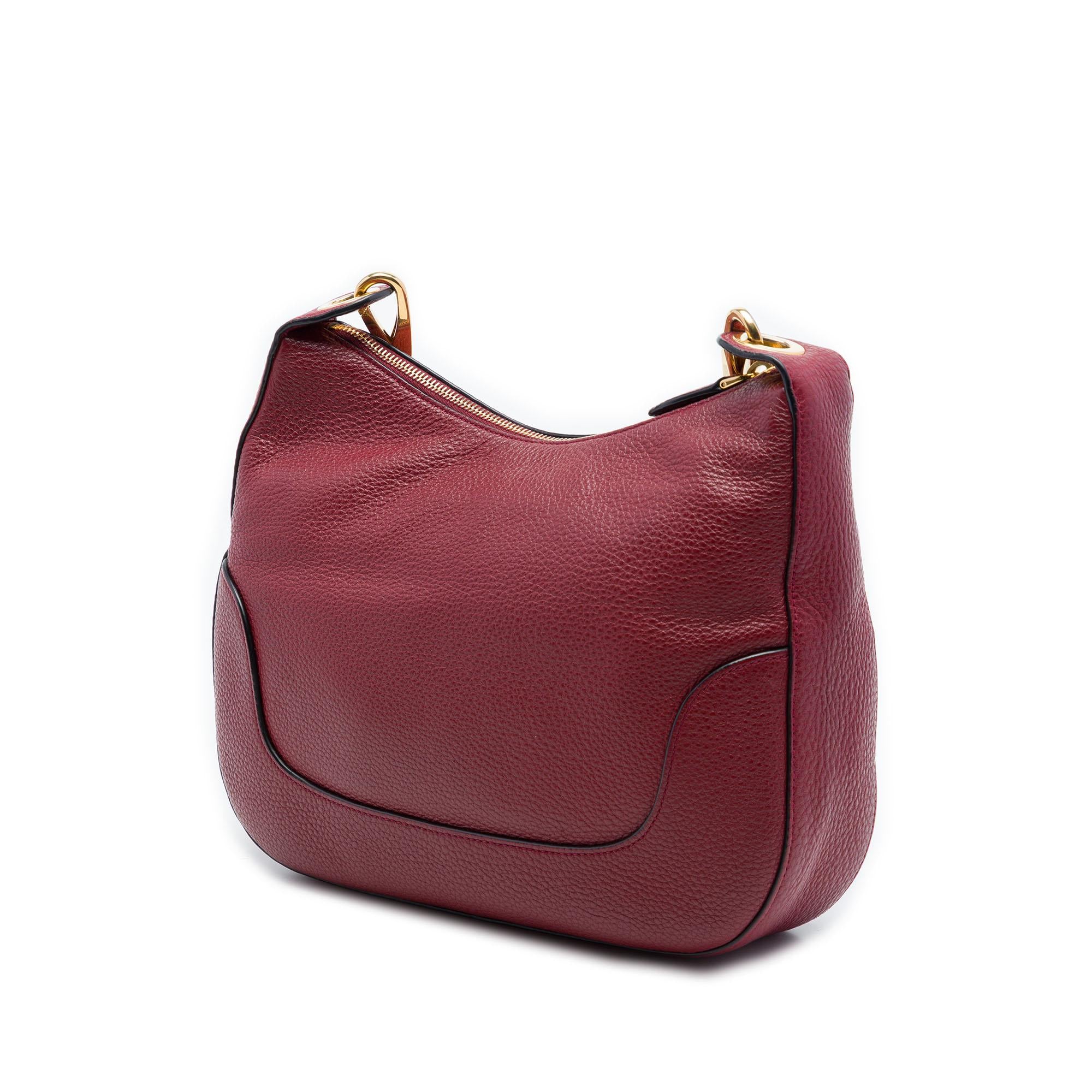 Prada Vitello Daino Zippered Messenger Hobo