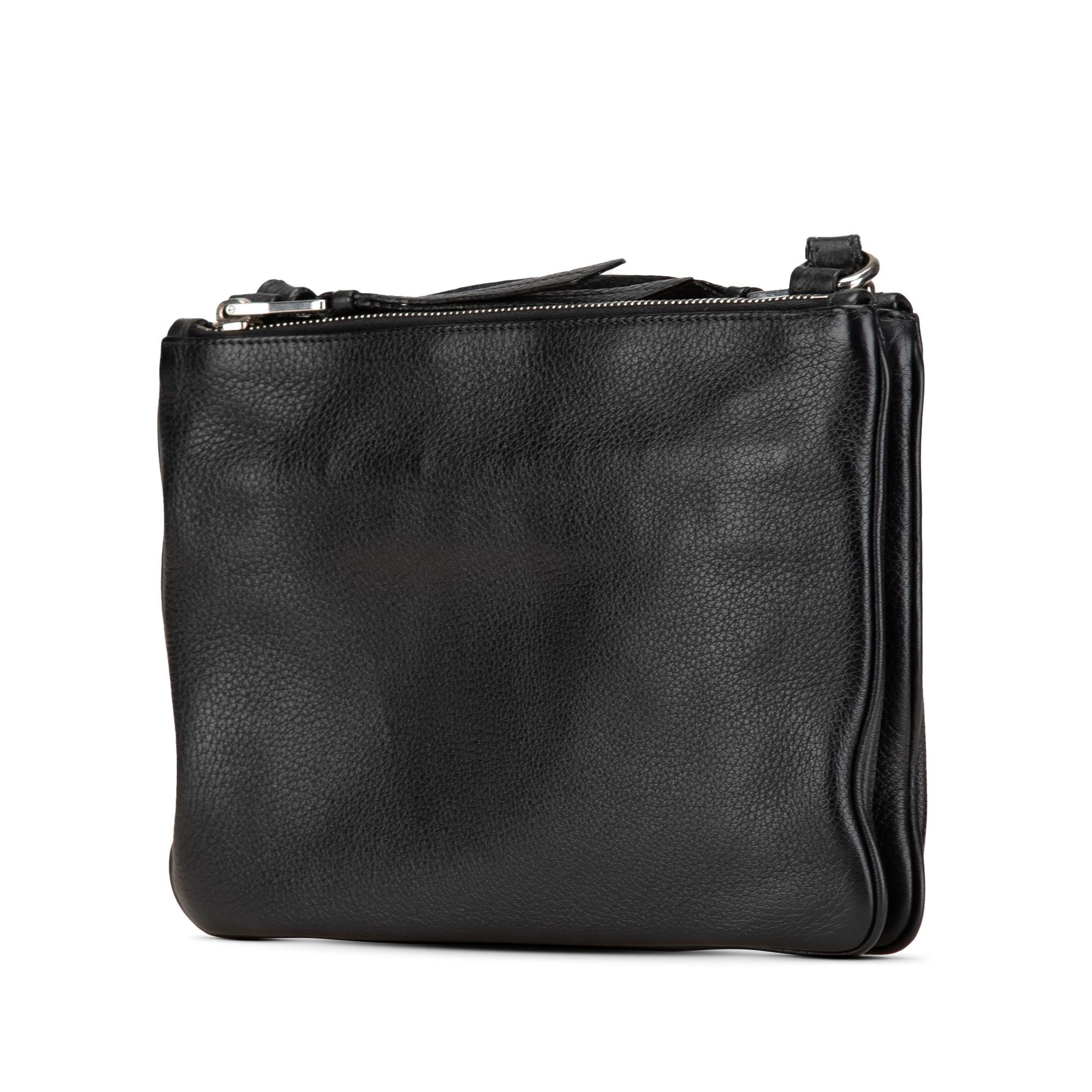 Prada Vitello Phenix Double Zip Crossbody