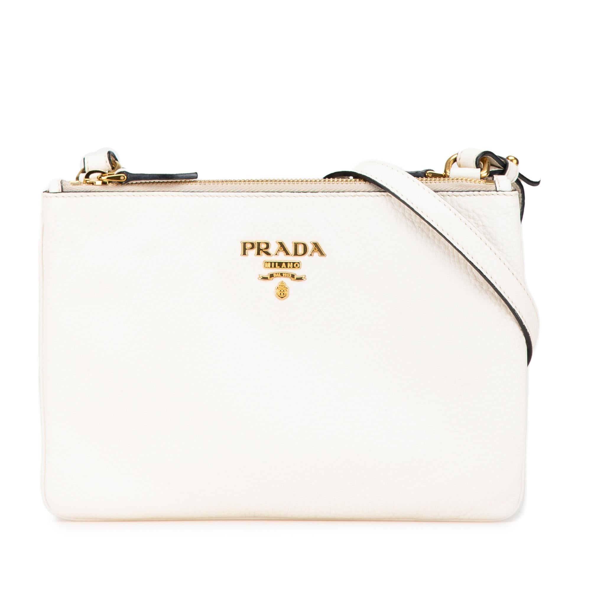 Prada Vitello Phenix Double Zip Crossbody