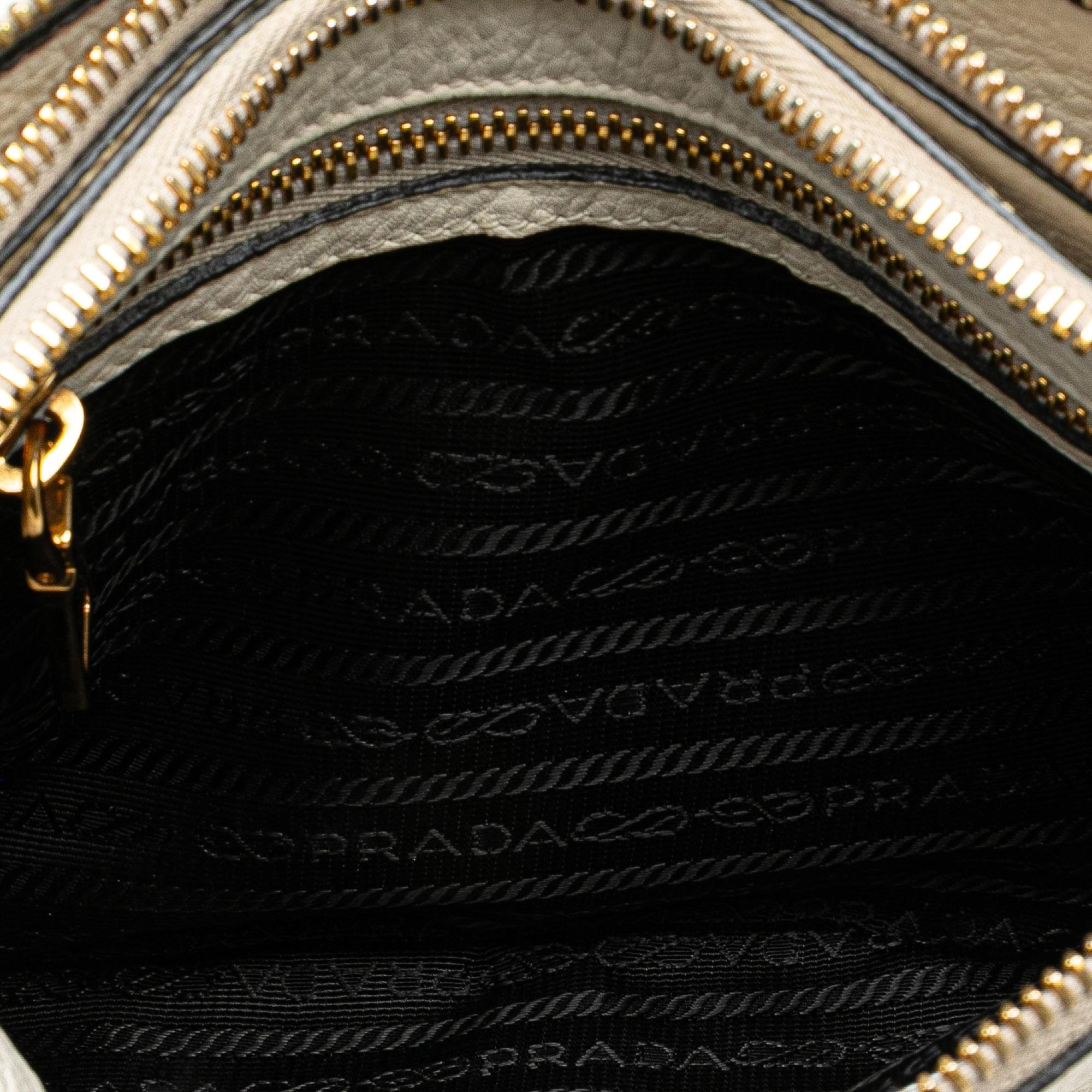 Prada Vitello Phenix Double Zip Crossbody