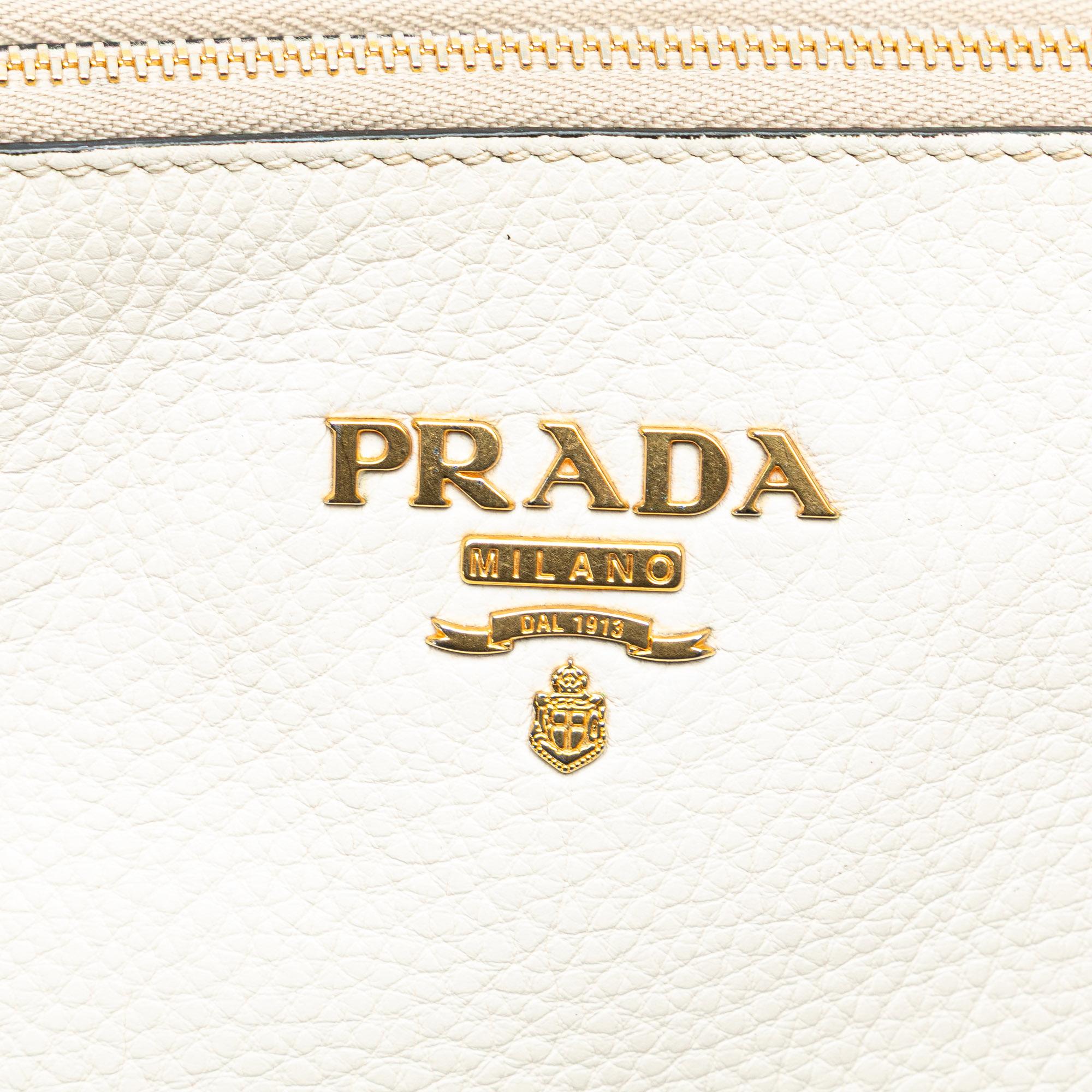 Prada Vitello Phenix Double Zip Crossbody