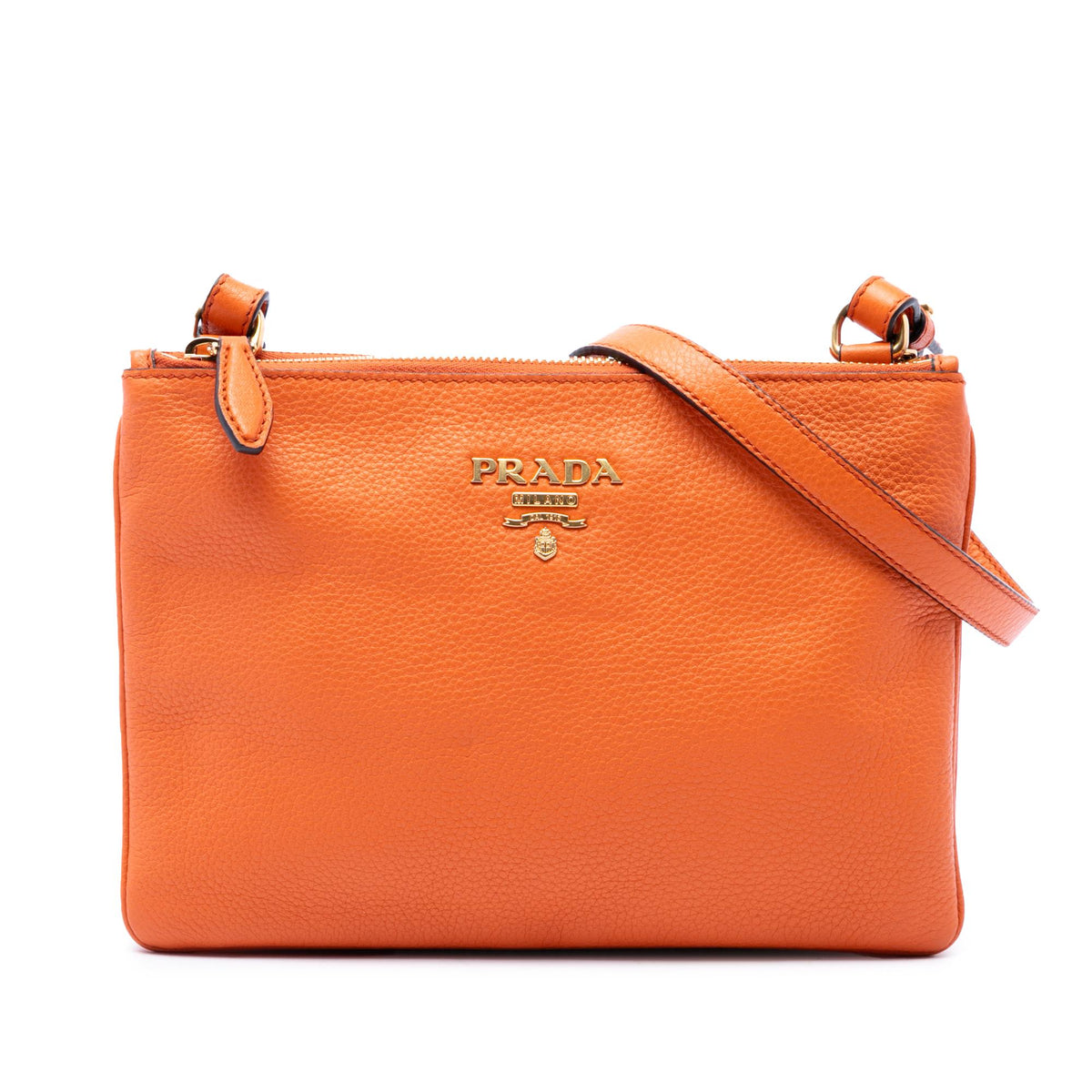 Prada Vitello Phenix Double Zip Crossbody