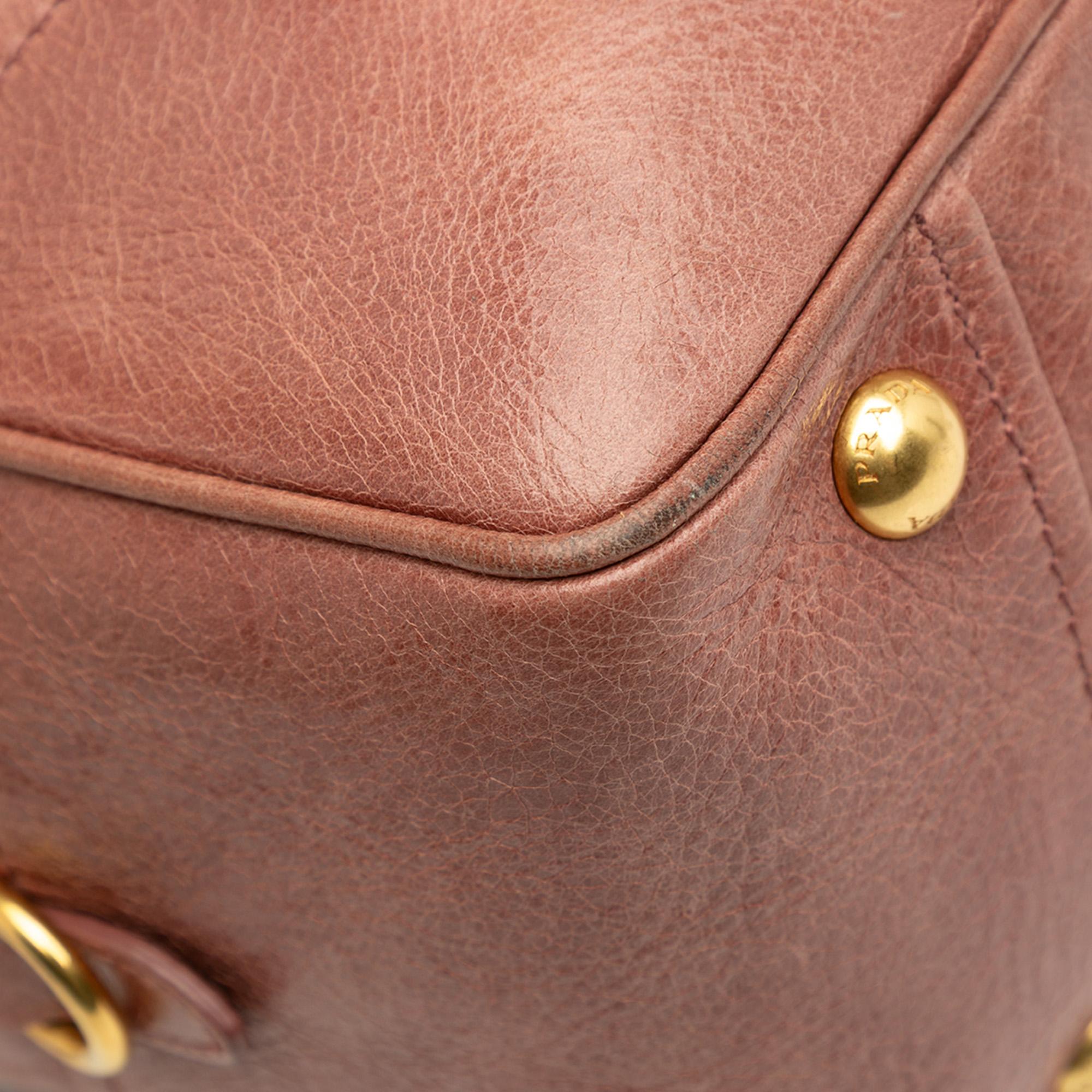 Prada Vitello Shine Bauletto Satchel